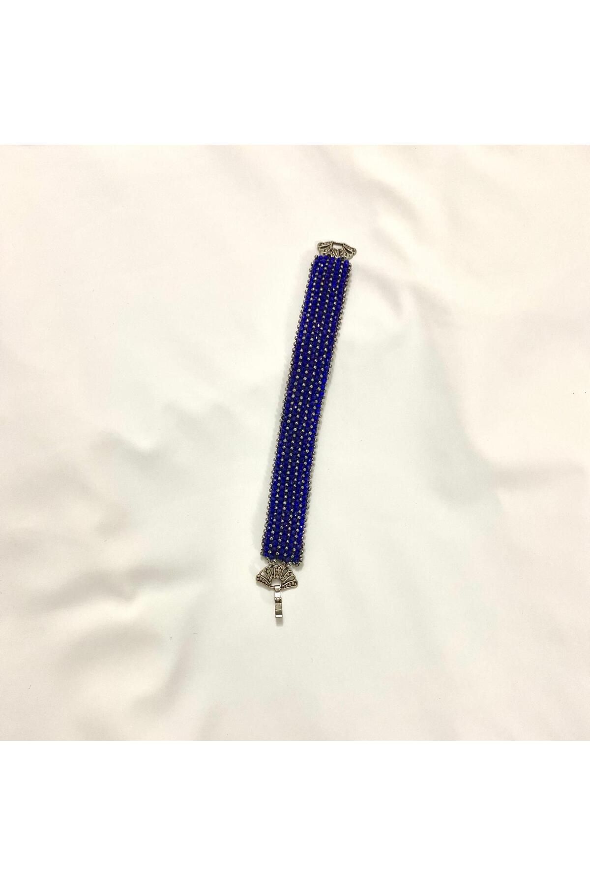 Butik kristal ve round boncuk bileklik