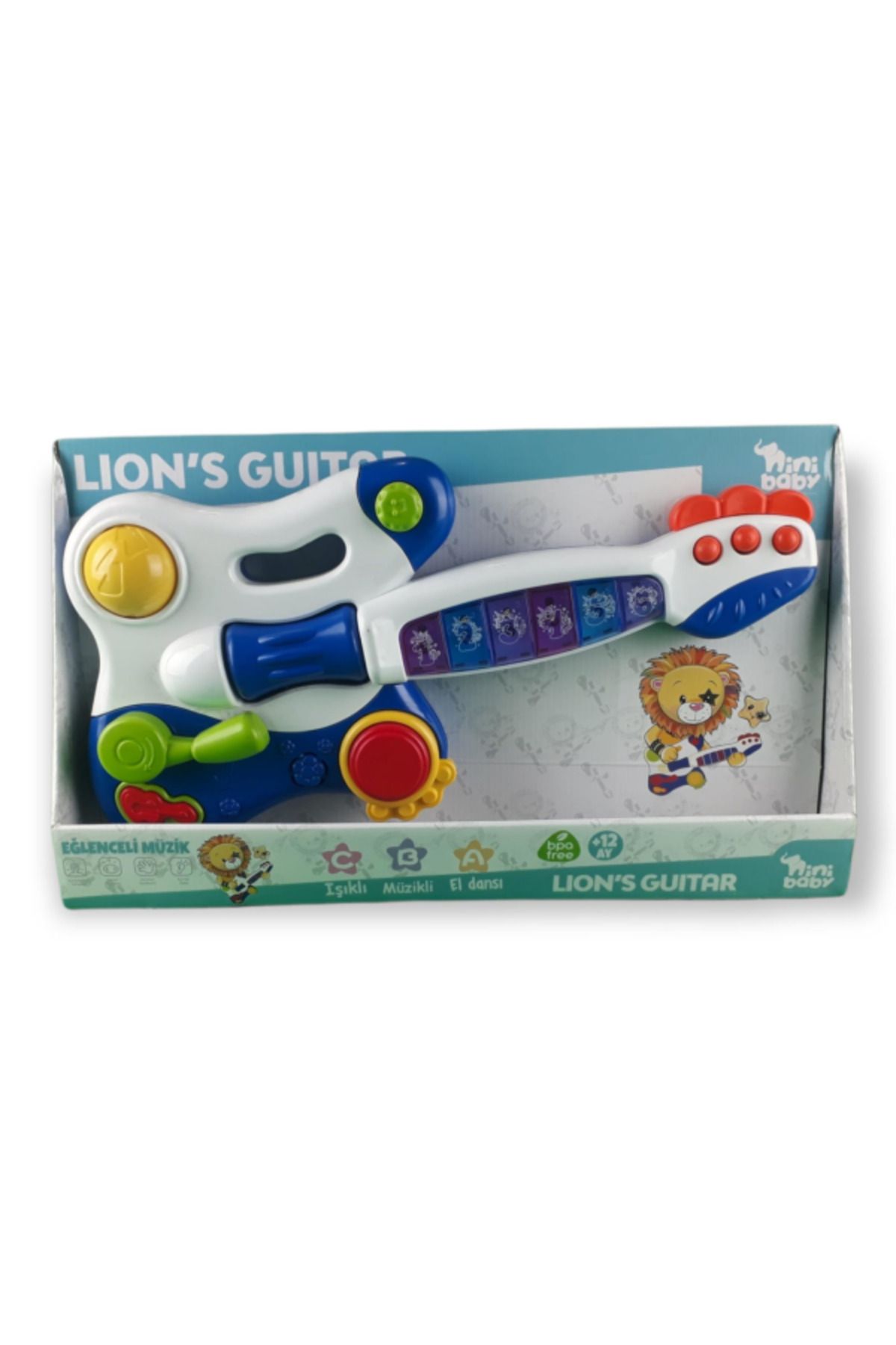 Erdem Nini Baby Gitar Lion Işıklı Sesli ER-208