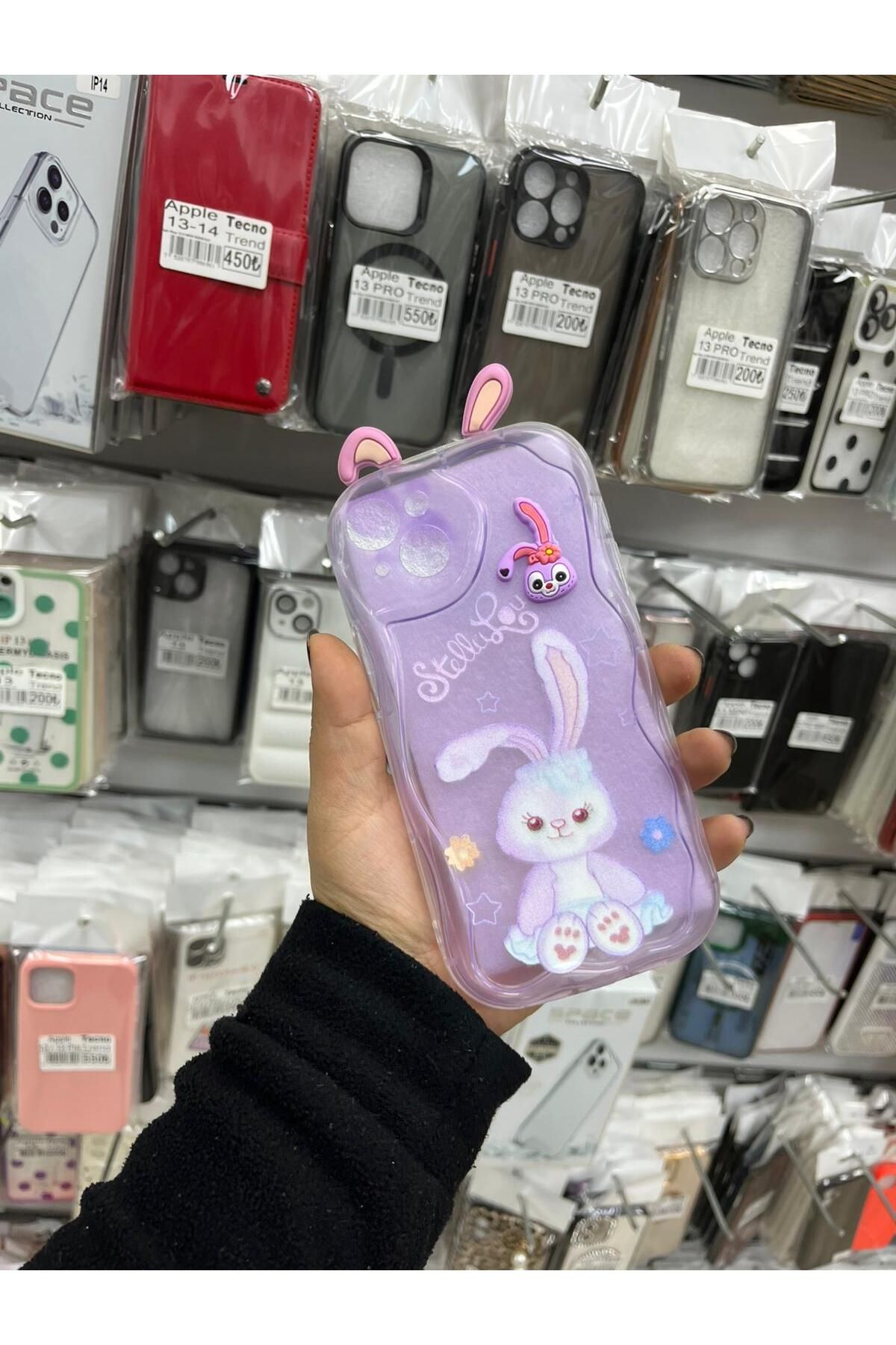 TECNOTREND Apple İphone 15 Plus 3d desenli kromi silikon kılıf