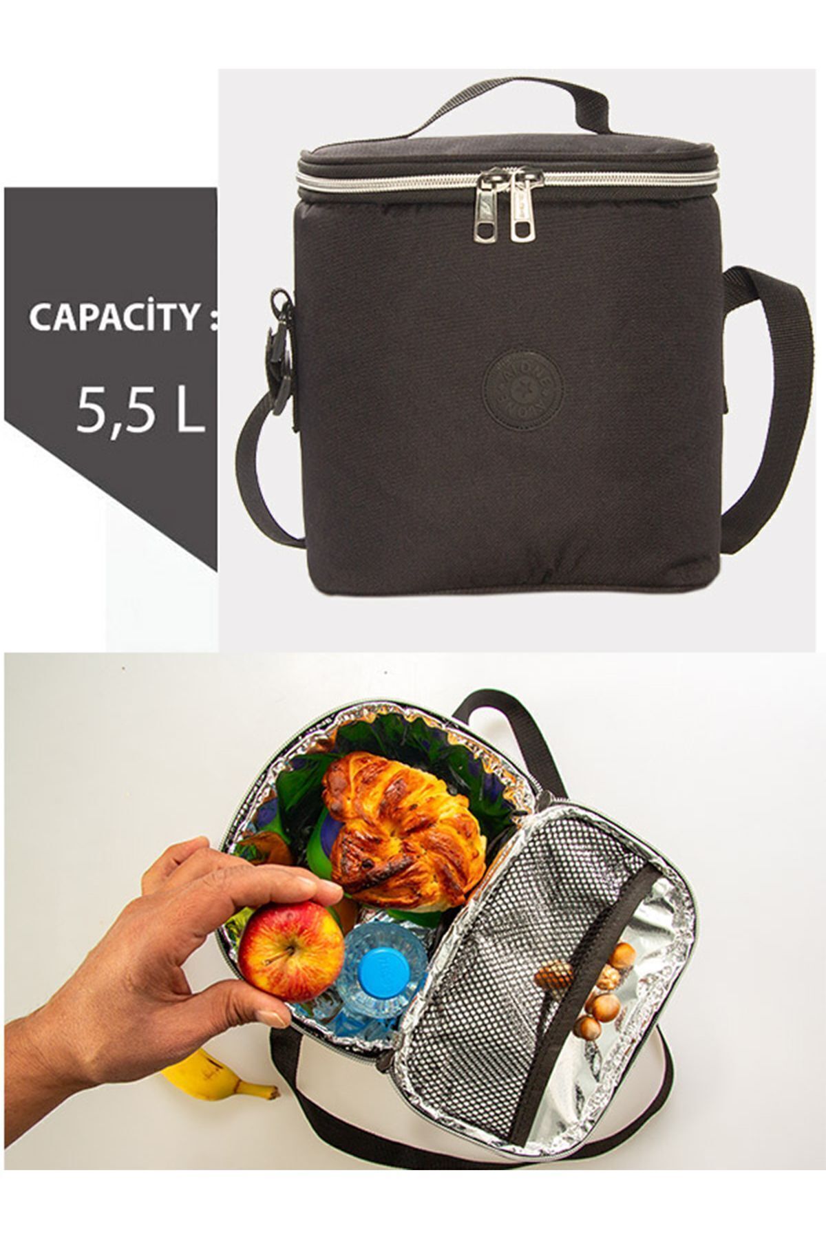 Alone Termal Yemek Çantası Ve Biberon Çantası 9311 Siyah Beslenme Çantası fotoğrafı 5 (önizleme)