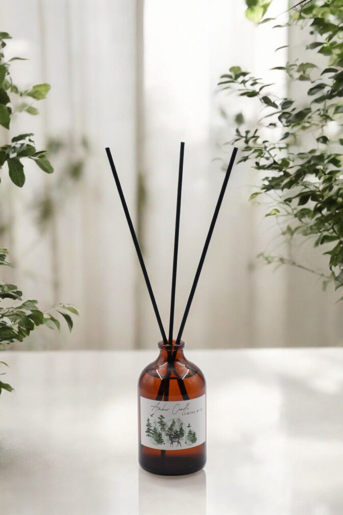 LUMİNA Amber Oda Kokusu – 100 ml (Amber Cam Şişede)