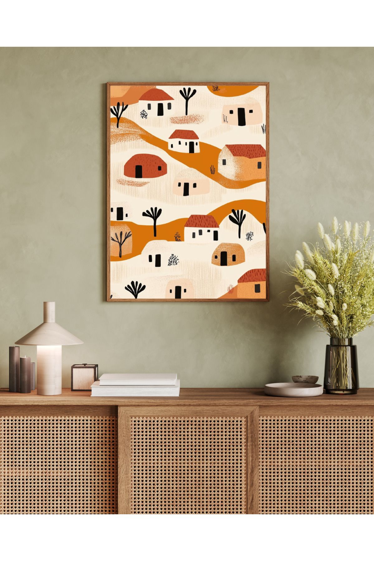 woodhomeworks tek parça salon ofis dekor tablo