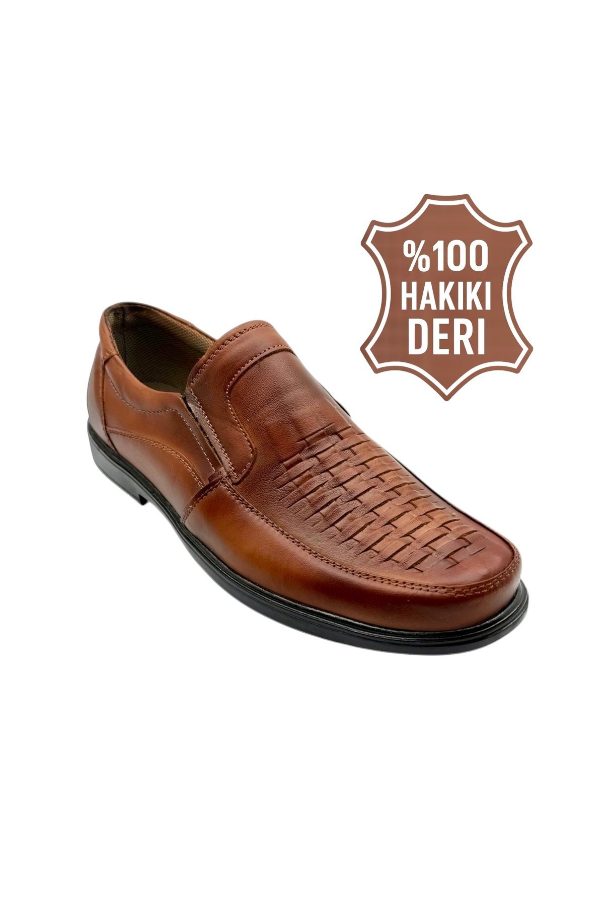 İYİSİNDEN SHOES Uygun Yazlık Deri Erkek Ayakkabı Baba Ayakkabısı Kahve rengi yazlık erkek