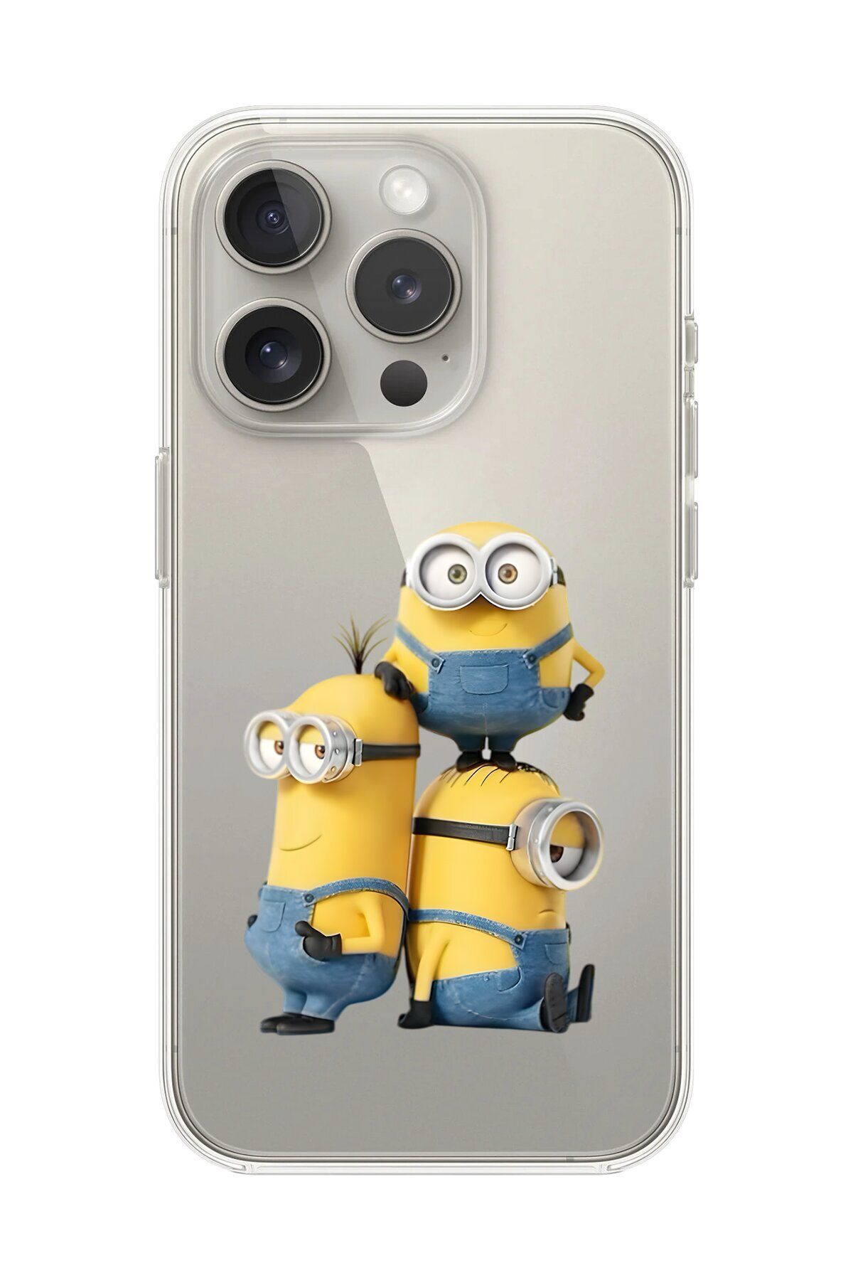 Dali Design iPhone 12 Pro Uyumlu Şeffaf Kılıf Cartoon Minions 10 Tasarımlı