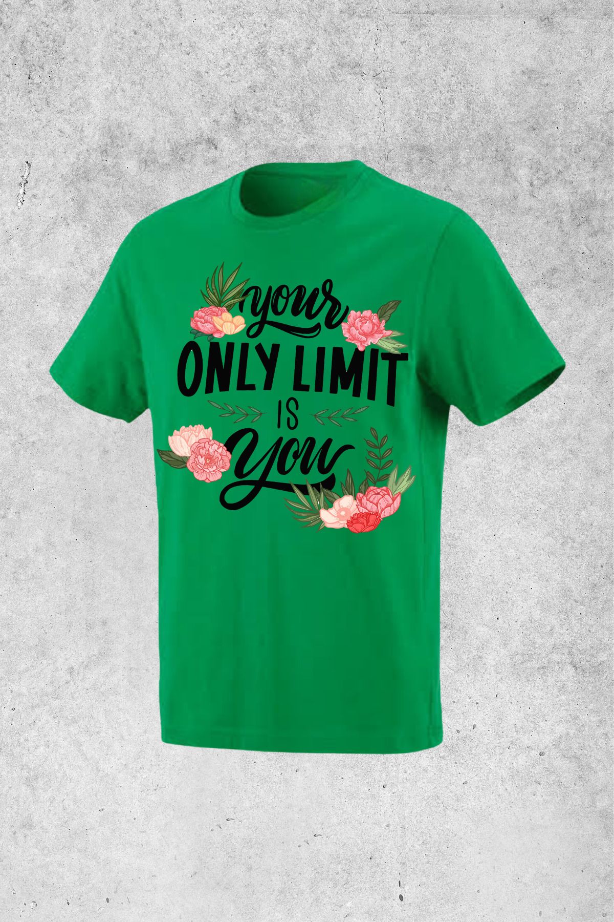 MOLICO Basic unisex kısa kollu sıfır yaka YOUR ONLY baskılı tshirt