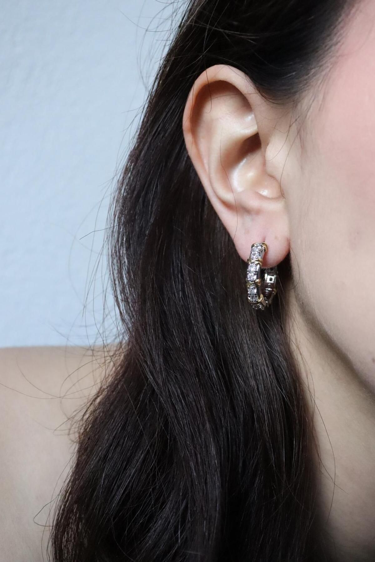 mercanjewelry Çelik Silver Büyük Boy Küpe