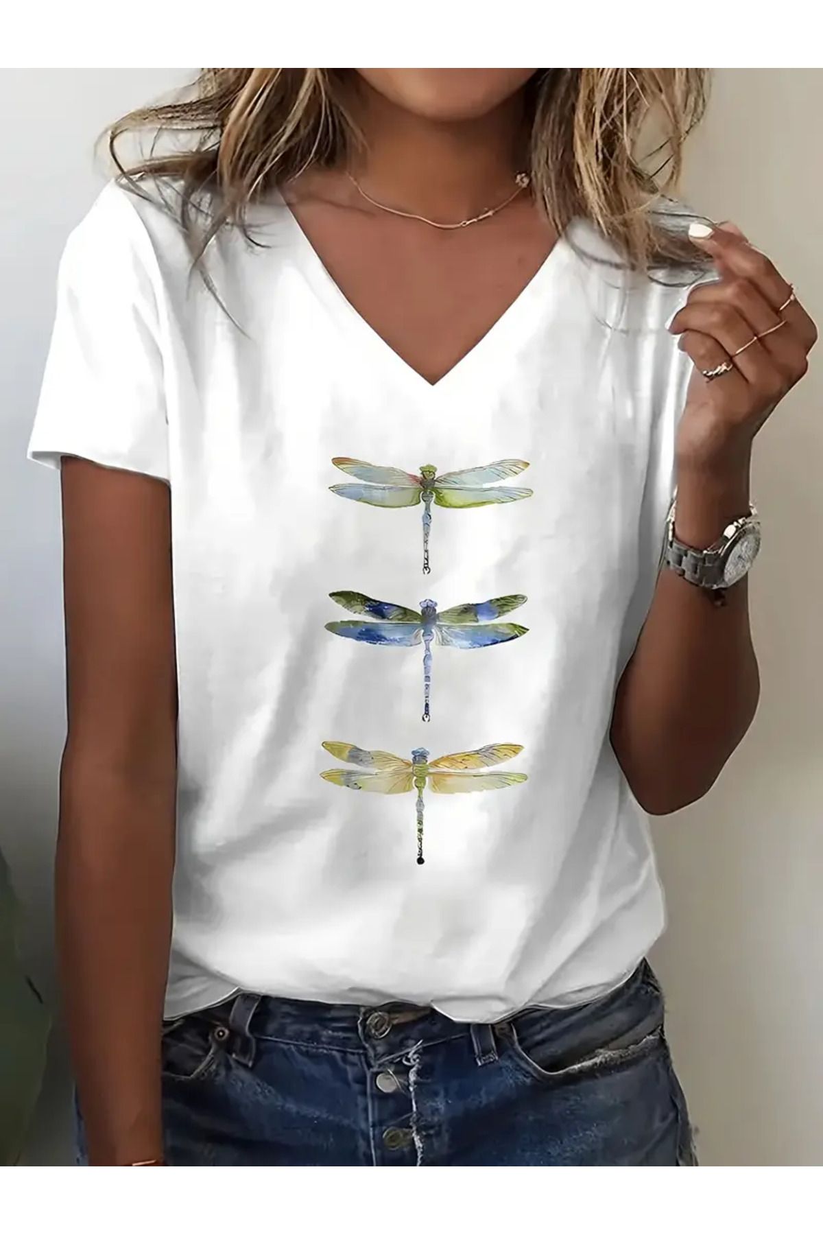 AEMİ Unisex Yusufçuk Baskılı %100 Pamuk Oversize T-shirt