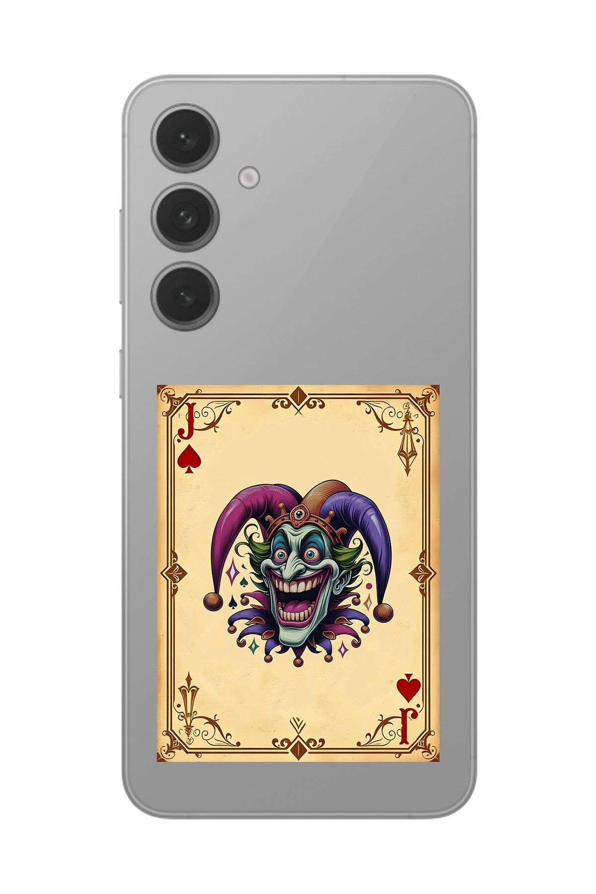 Dali Design Galaxy S24 Uyumlu Şeffaf Kılıf Kartlar Joker 2 Tasarımlı