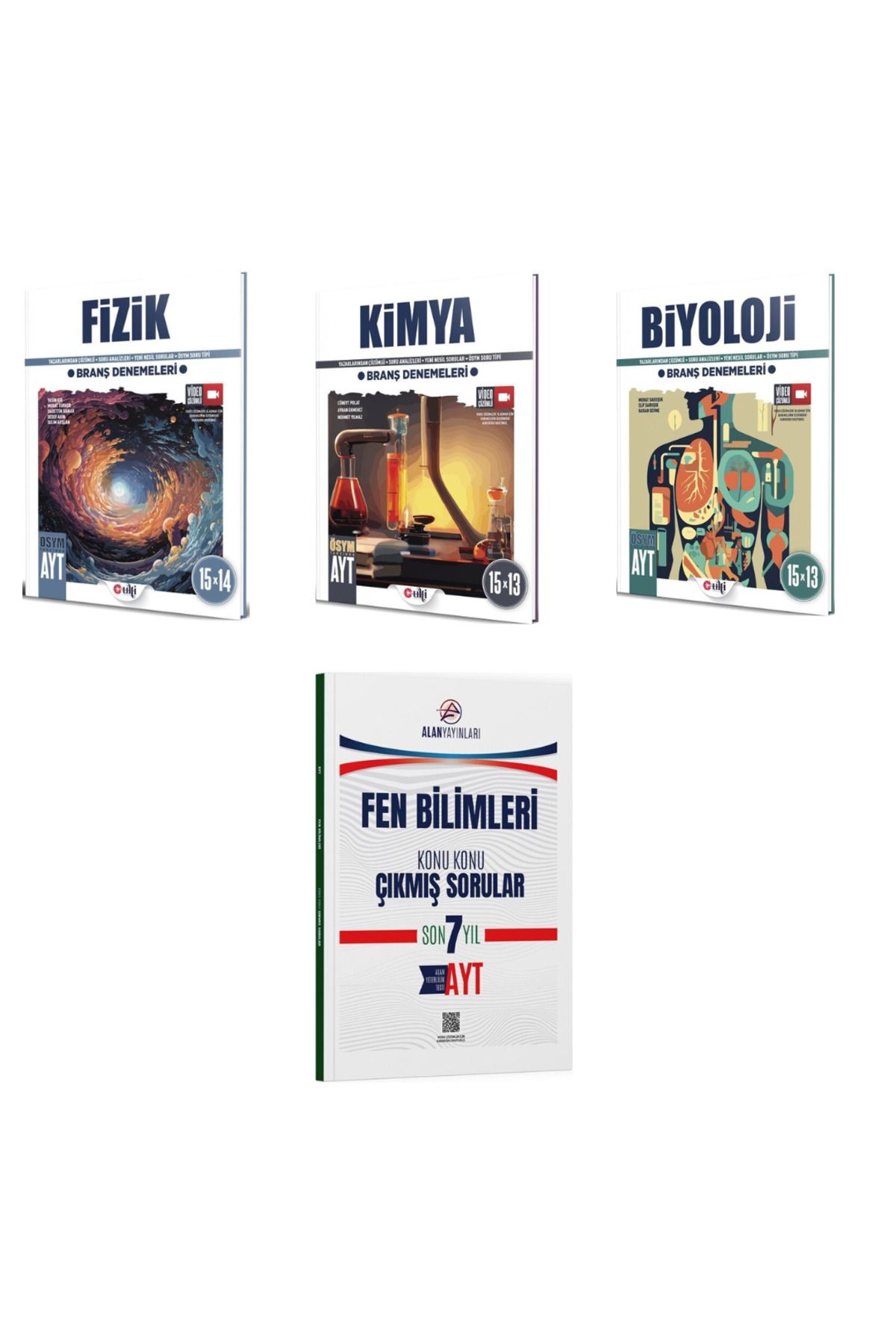 Marsis Yayınları 2025 Ulti AYT Fizik Kimya Biyoloji Denemeleri ve Alan AYT Fen Konu Konu Çıkmış 7 Yıl Soruları