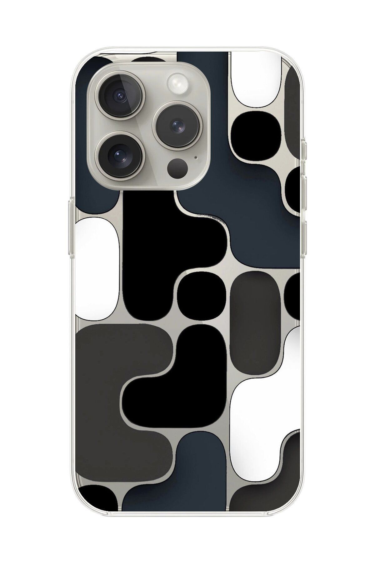 Dali Design iPhone 15 Pro Uyumlu Şeffaf Kılıf Şeffaf Wallpaper 1 Tasarımlı