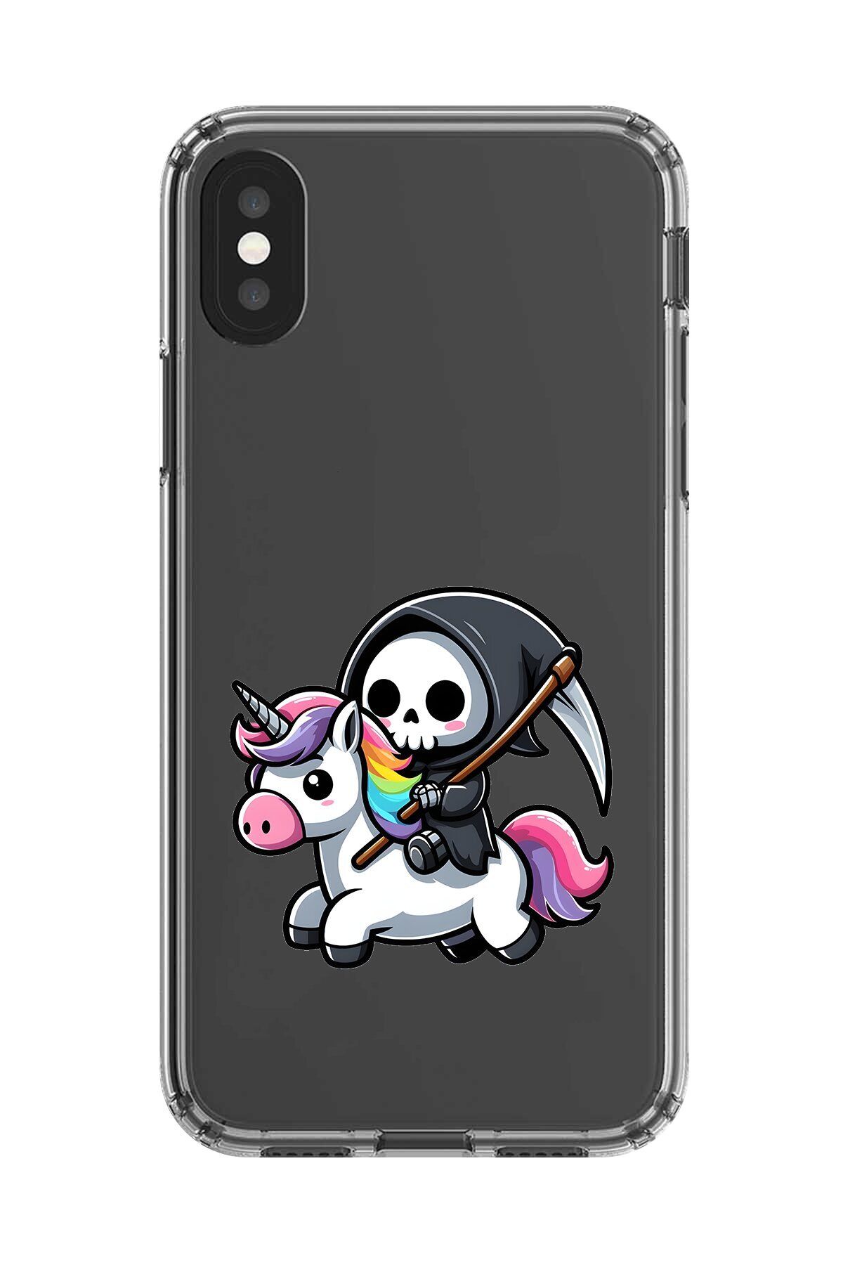 Dali Design iPhone XS Uyumlu Şeffaf Kılıf Şeffaf New Minies 1 Tasarımlı