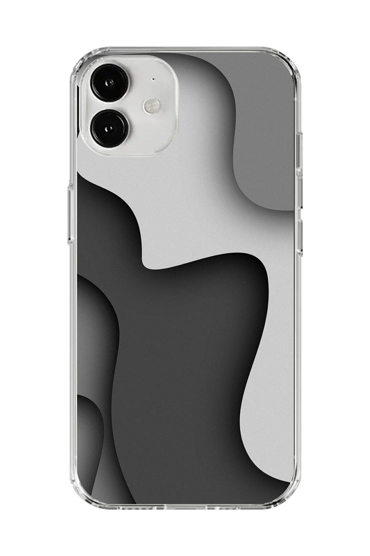 Dali Design iPhone 12 Mini Uyumlu Şeffaf Kılıf Şeffaf Wallpaper 2 Tasarımlı