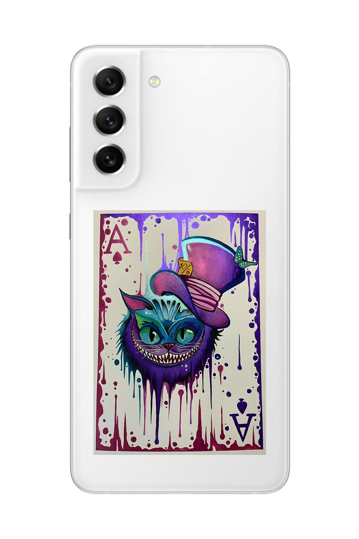 Dali Design Galaxy S21 FE Uyumlu Şeffaf Kılıf Kartlar AS 1 Tasarımlı