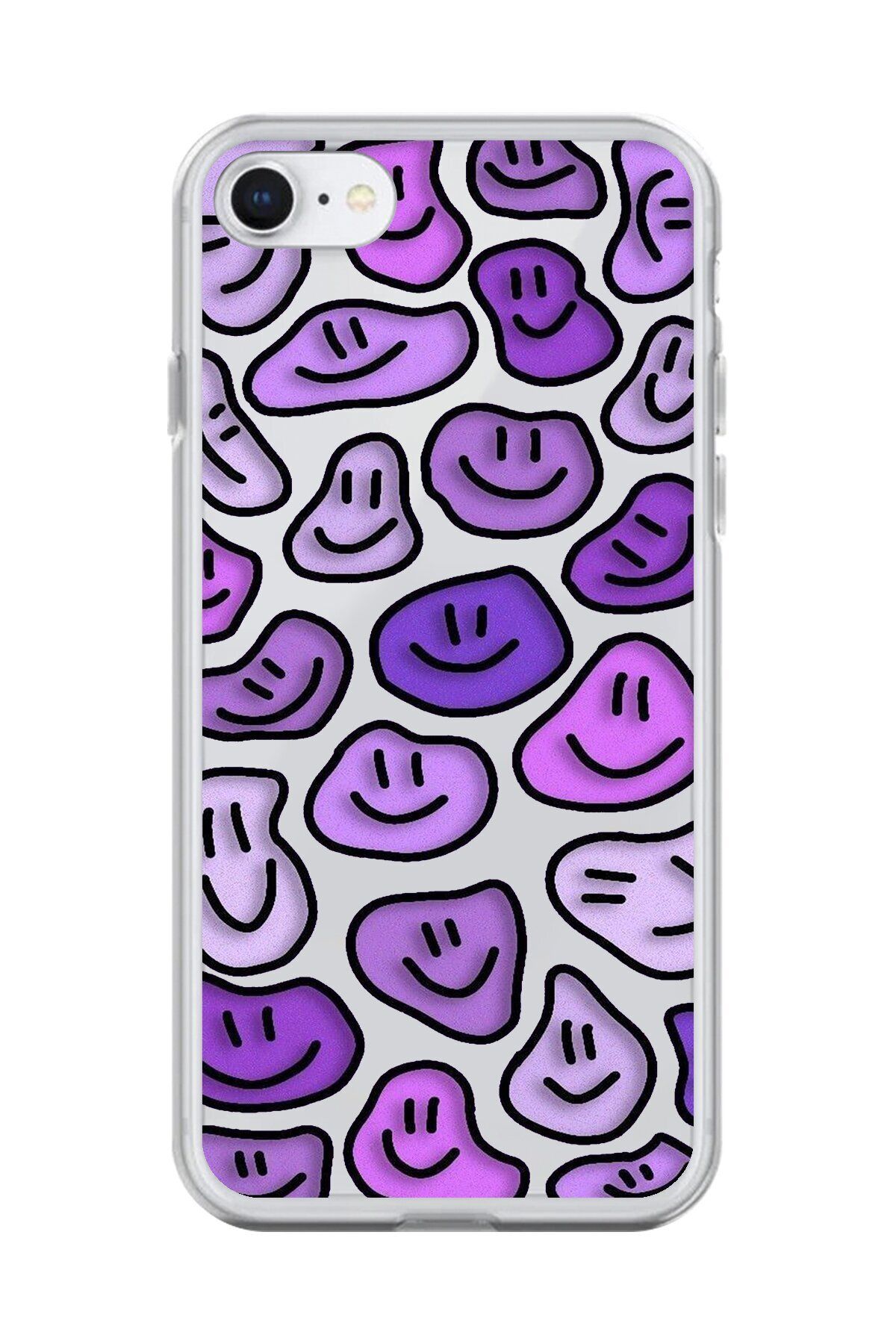 Dali Design iPhone 8 Uyumlu Şeffaf Kılıf Şeffaf Wallpaper 6 Tasarımlı