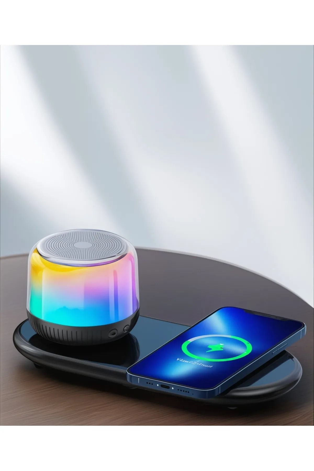 EN SİGA MagSafe Şarj Stantlı Kablosuz RGB Hoparlör