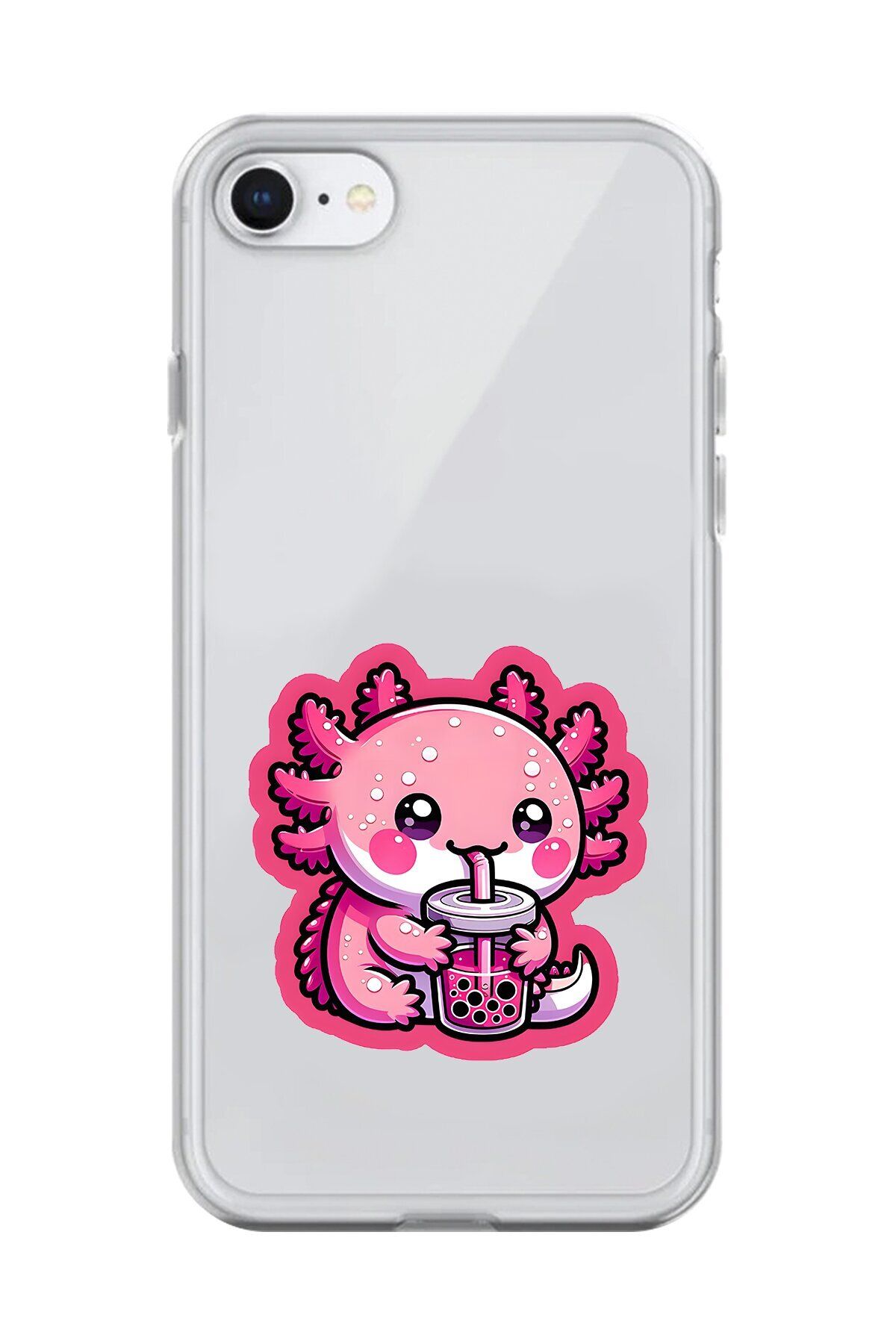 Dali Design iPhone 7 Uyumlu Şeffaf Kılıf Şeffaf New Minies 4 Tasarımlı