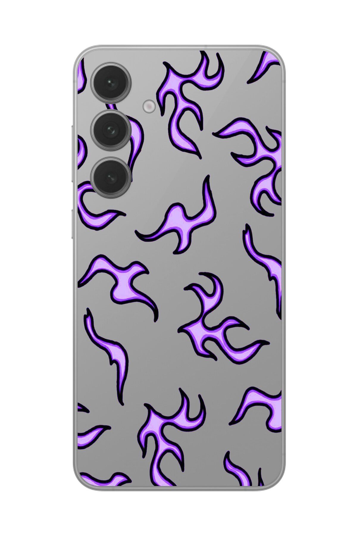 Dali Design Galaxy S24 Uyumlu Şeffaf Kılıf Şeffaf Wallpaper 3 Tasarımlı