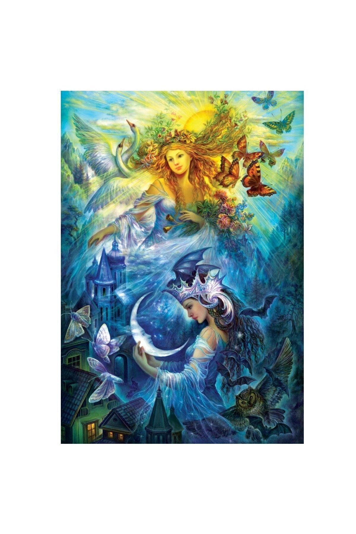 Aymir Ticaret 5218 Art Puzzle, Gündüz ve Gece Prensesleri 1000 Parça
