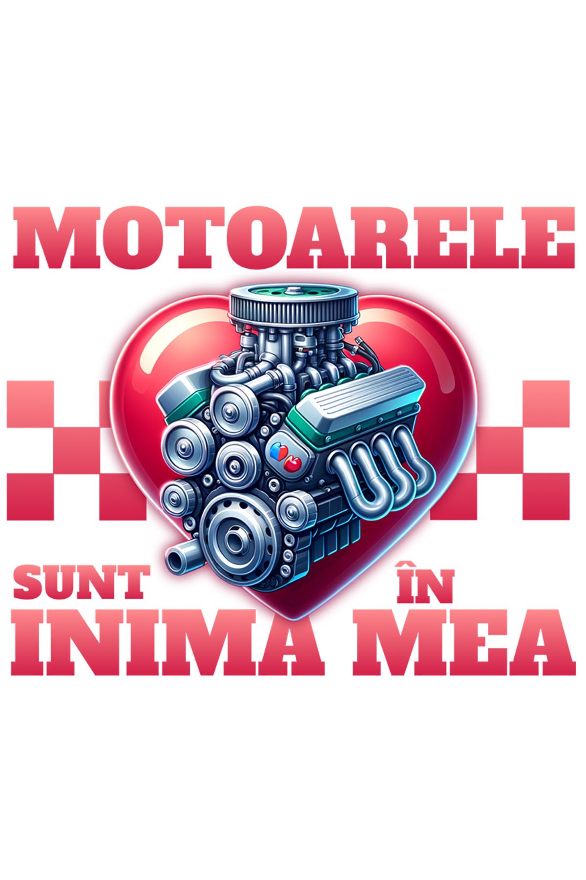 StoryGift Romania Sticker Adeziv Motoarele Sunt În Inima Mea Masini Viteza Cu Margini Albe, Pvc Vinyl 70 Cm - One Size