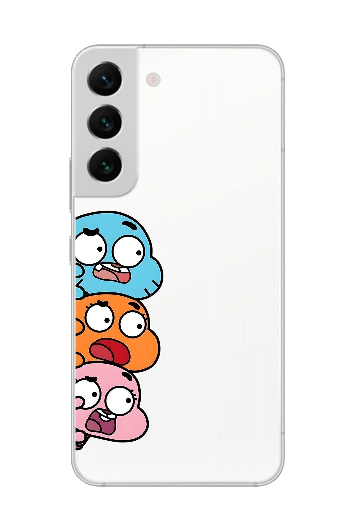 Dali Design Galaxy S22+ Uyumlu Şeffaf Kılıf Cartoon Gumball 6 Tasarımlı