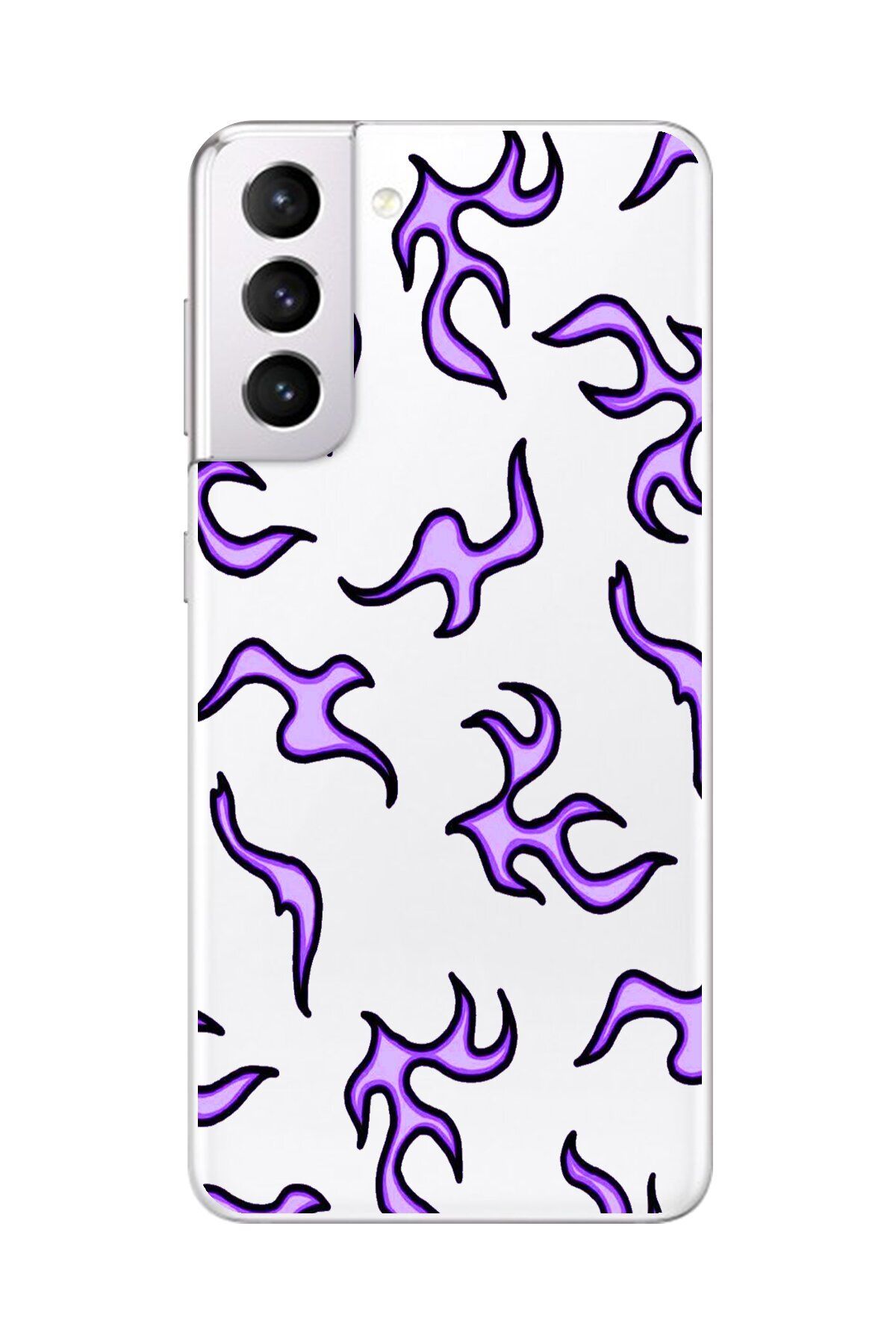 Dali Design Galaxy S21 Uyumlu Şeffaf Kılıf Şeffaf Wallpaper 3 Tasarımlı