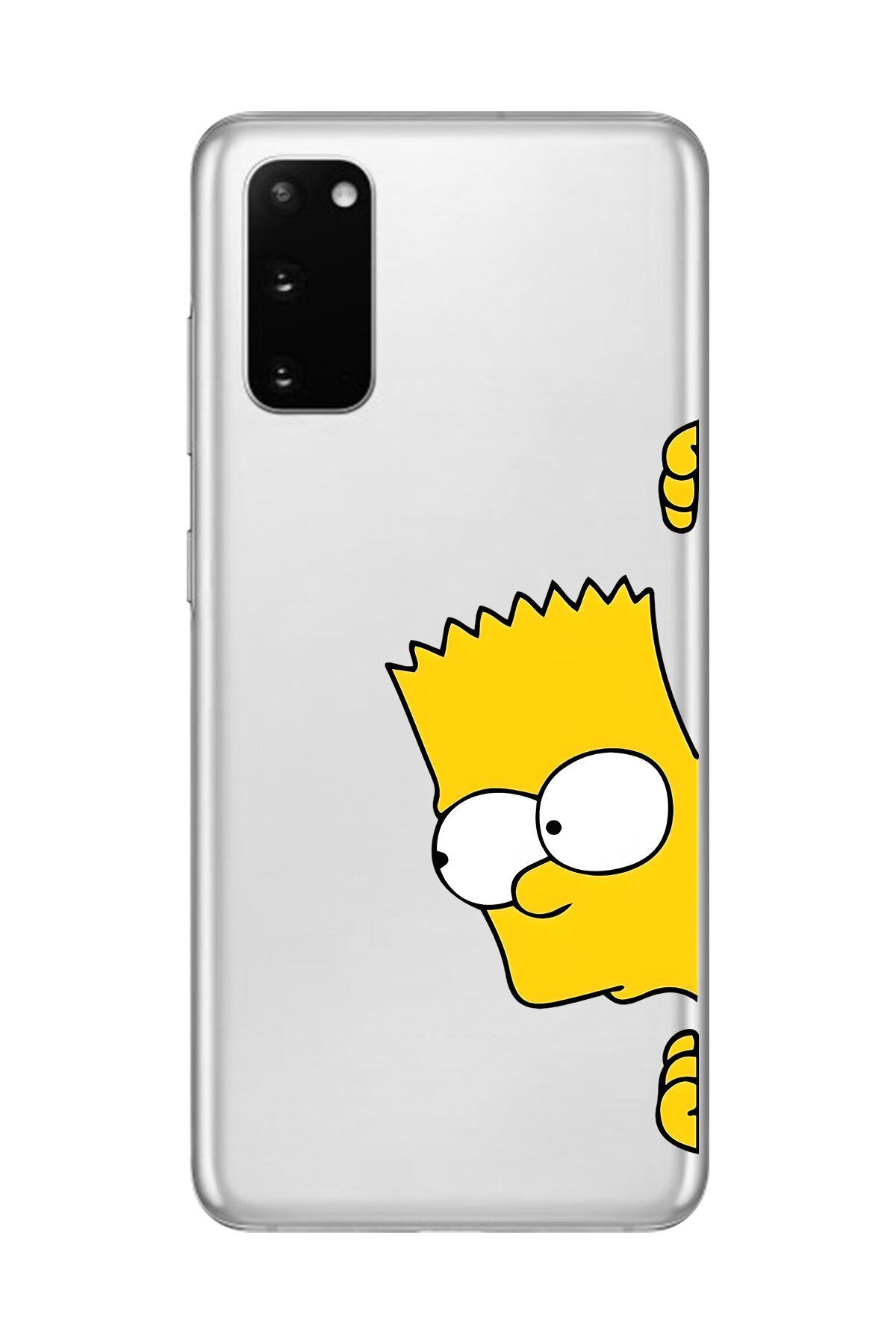Dali Design Galaxy S20+ Uyumlu Şeffaf Kılıf Cartoon Bart Simpson 16 Tasarımlı