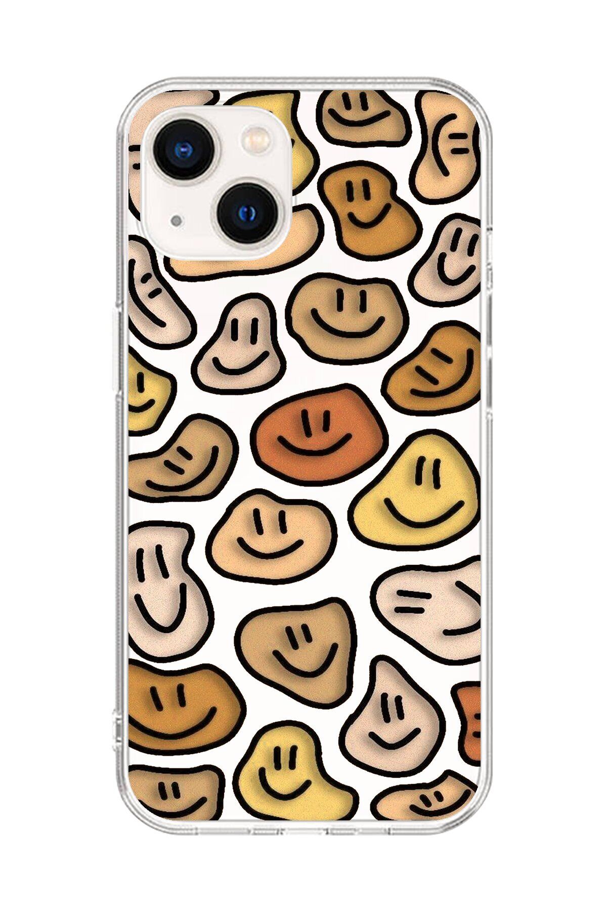 Dali Design iPhone 14 Uyumlu Şeffaf Kılıf Şeffaf Wallpaper 8 Tasarımlı