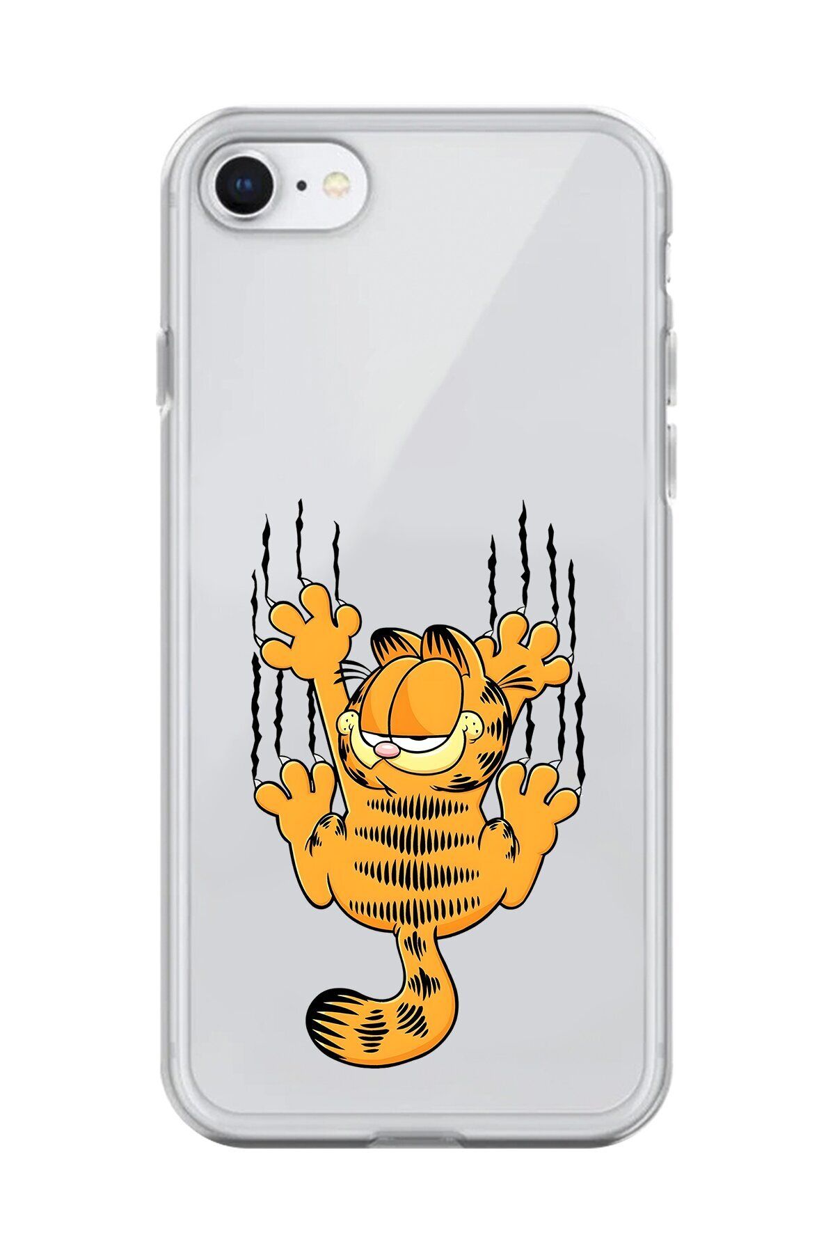 Dali Design iPhone 6 Uyumlu Şeffaf Kılıf Cartoon Garfield 4 Tasarımlı