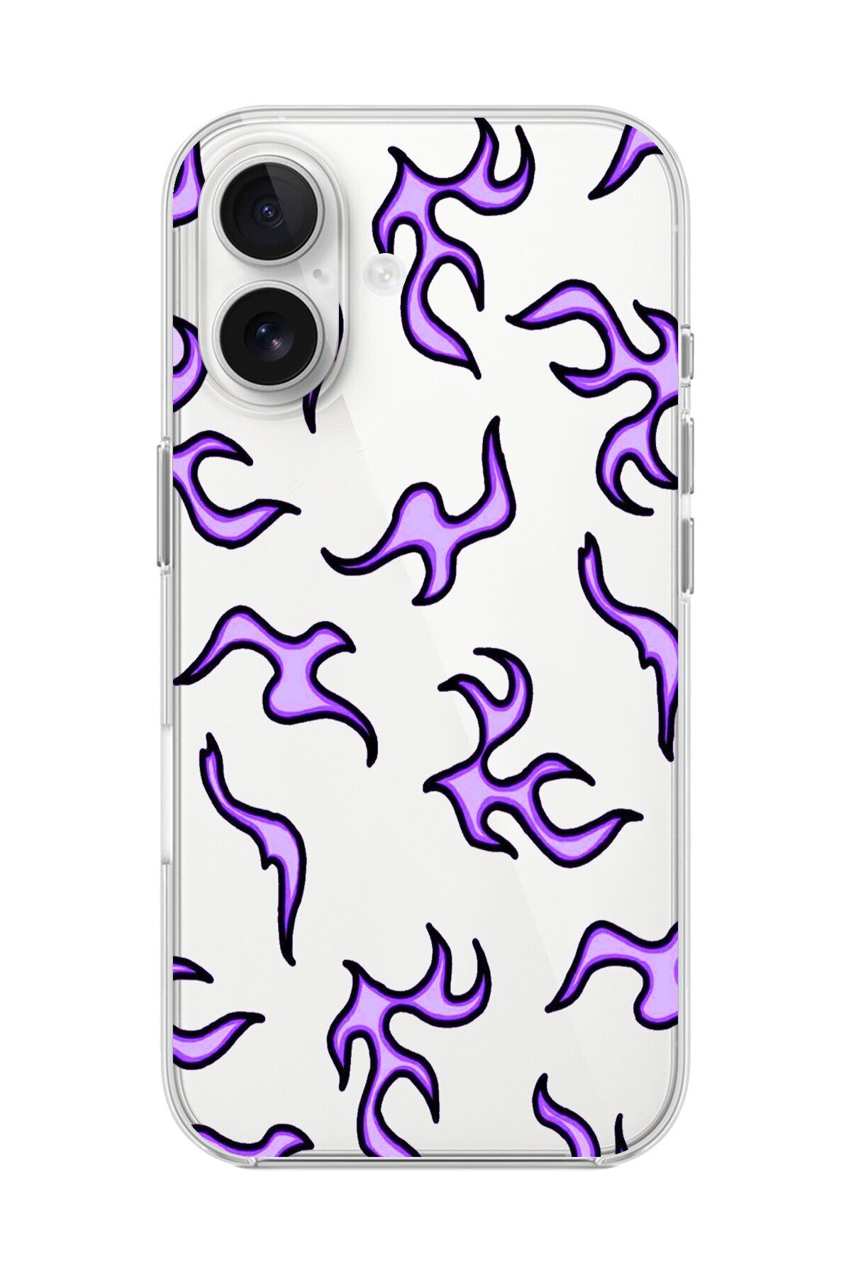 Dali Design iPhone 16 Uyumlu Şeffaf Kılıf Şeffaf Wallpaper 3 Tasarımlı