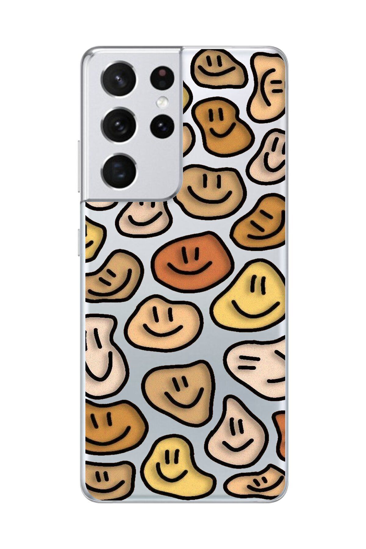 Dali Design Samsung Galaxy S21 Ultra Uyumlu Şeffaf Kılıf Şeffaf Wallpaper 8 Tasarımlı