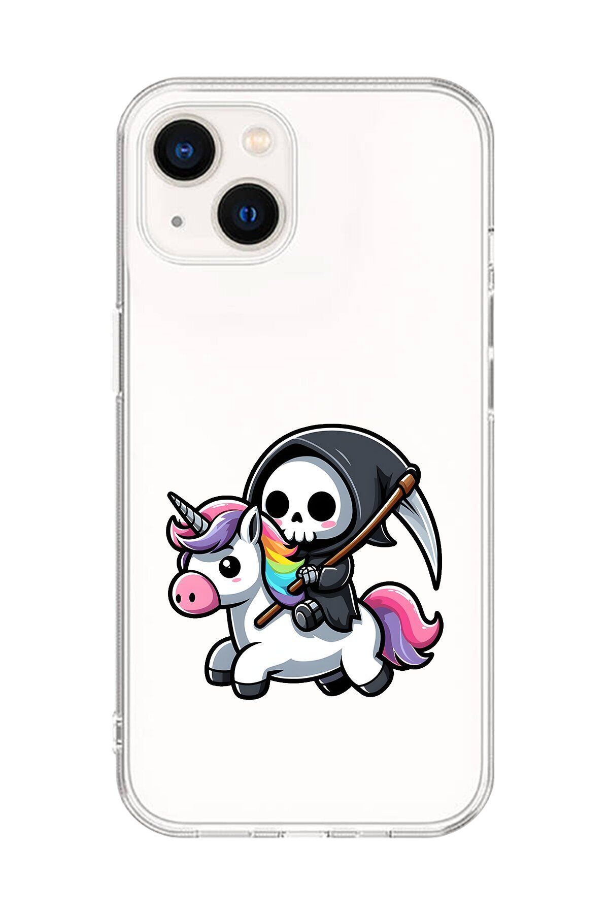 Dali Design iPhone 14 Plus Uyumlu Şeffaf Kılıf Şeffaf New Minies 1 Tasarımlı