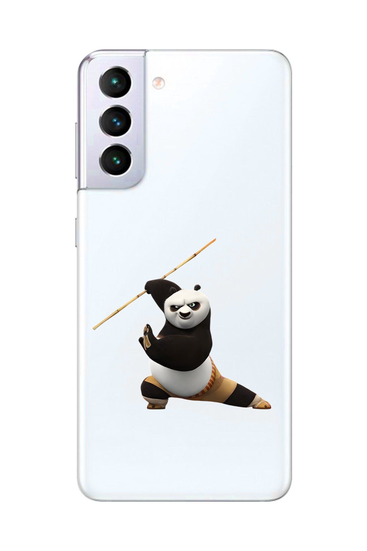Dali Design Galaxy S21+ Uyumlu Şeffaf Kılıf Cartoon Kung Fu Po 7 Tasarımlı