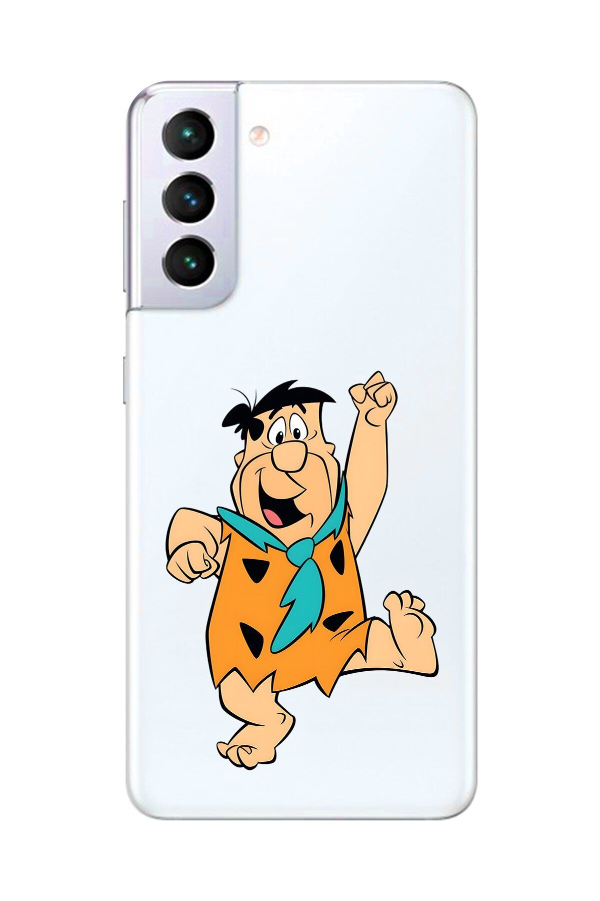 Dali Design Galaxy S21+ Uyumlu Şeffaf Kılıf Cartoon Çakmaktaş 3 Tasarımlı