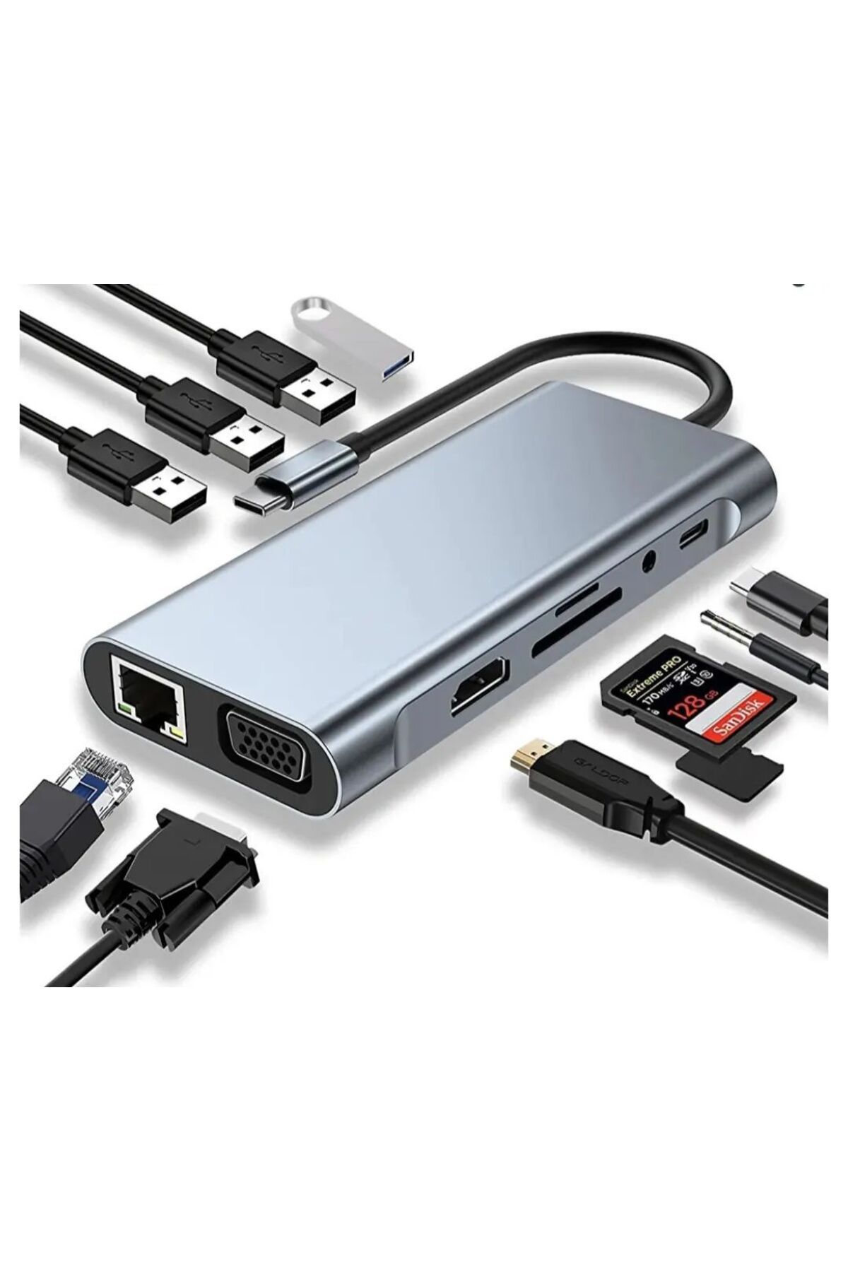 Epilons Type C 11 In 1 ZR44 Hdtv Multifunction Adapter