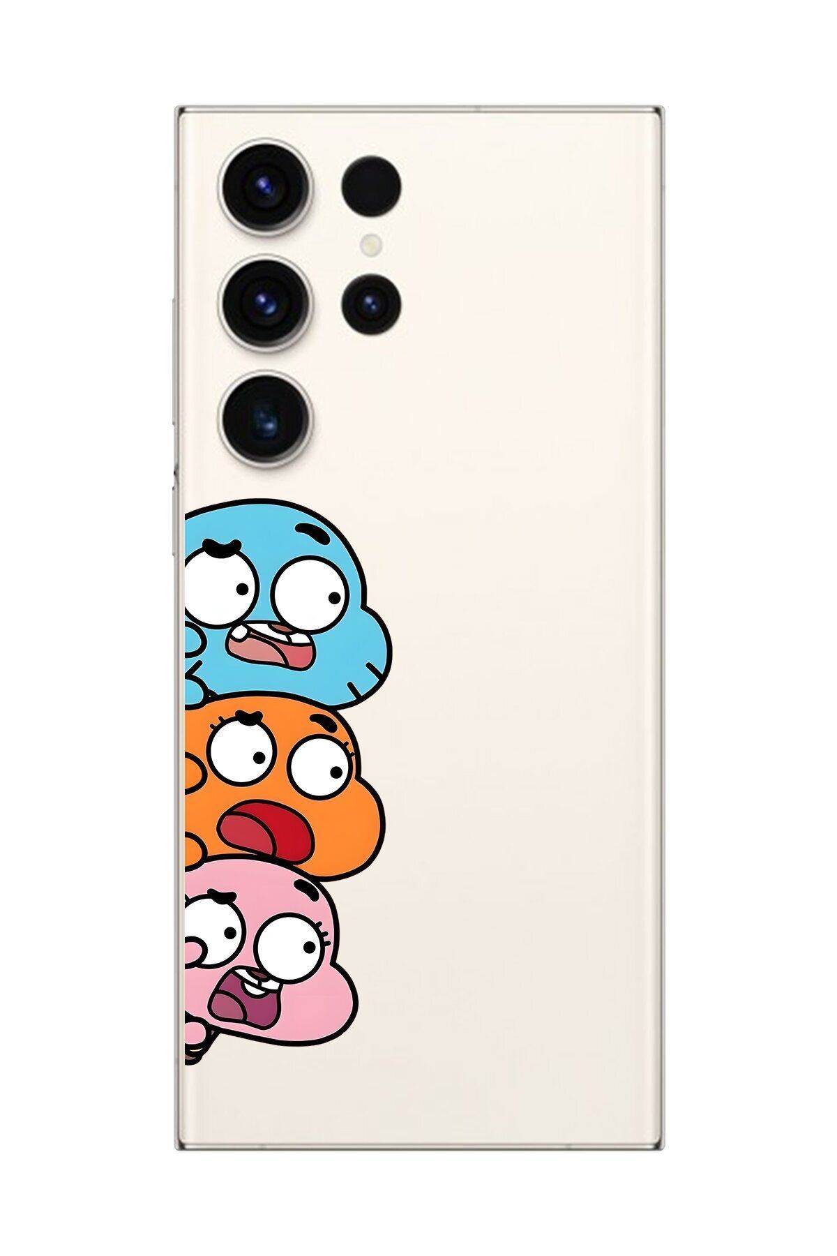 Dali Design Galaxy S23 Ultra Uyumlu Şeffaf Kılıf Cartoon Gumball 6 Tasarımlı