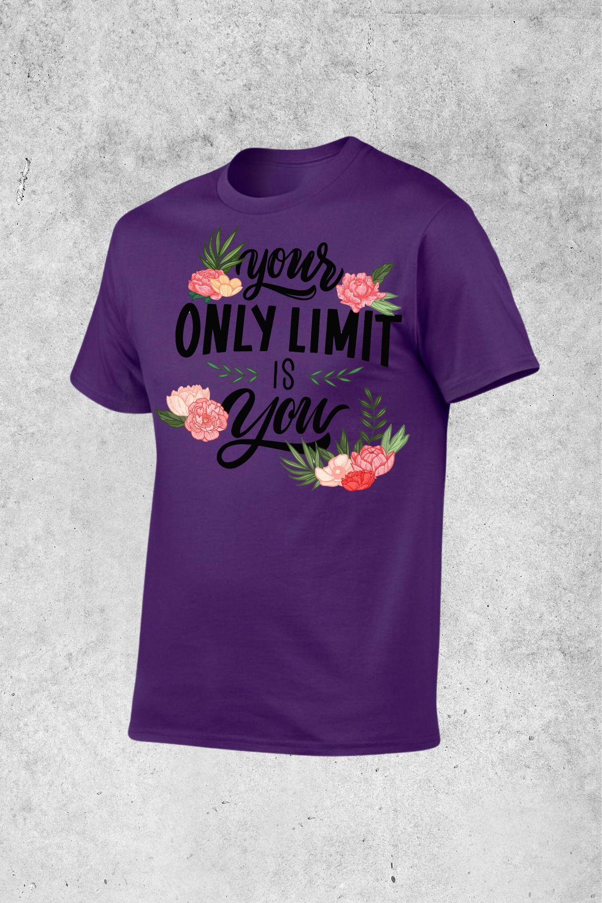 MOLICO Basic unisex kısa kollu sıfır yaka YOUR ONLY baskılı tshirt