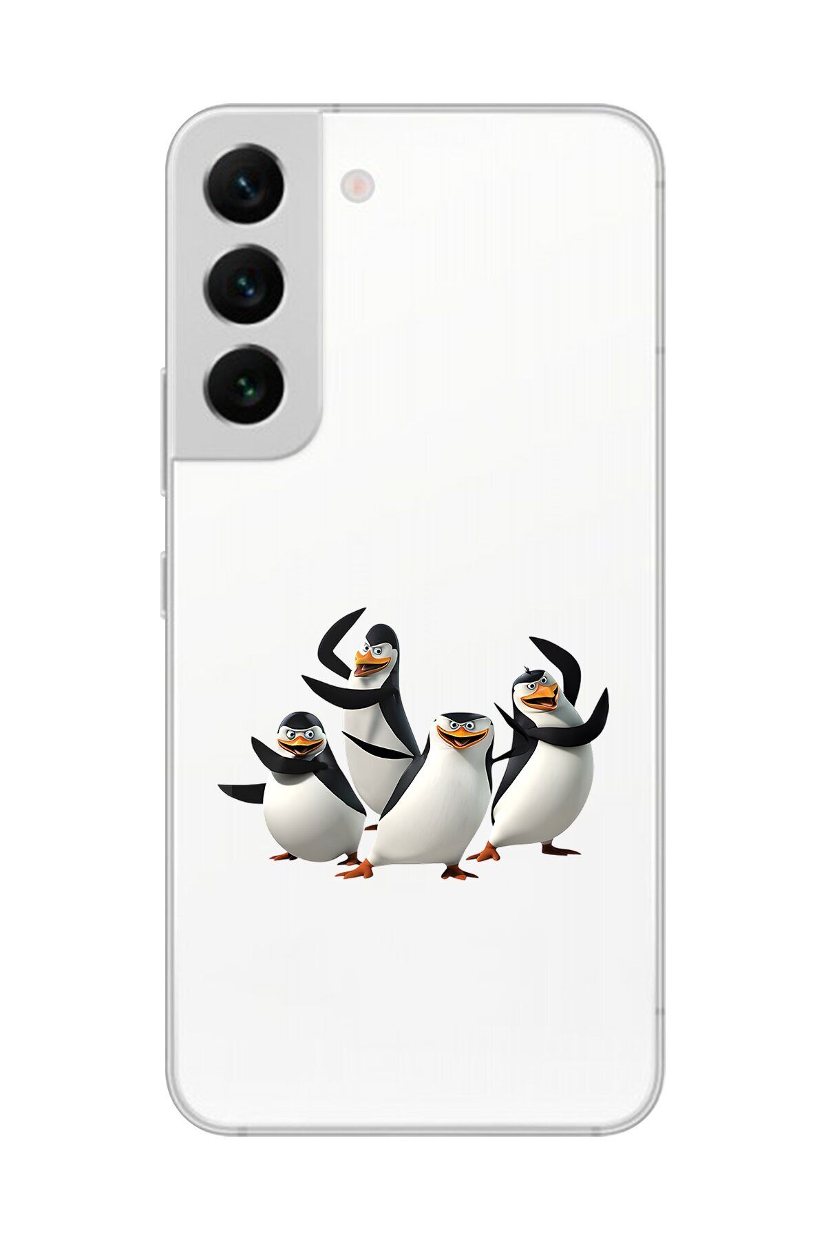 Dali Design Galaxy S22+ Uyumlu Şeffaf Kılıf Cartoon Madagaskar P. 8 Tasarımlı