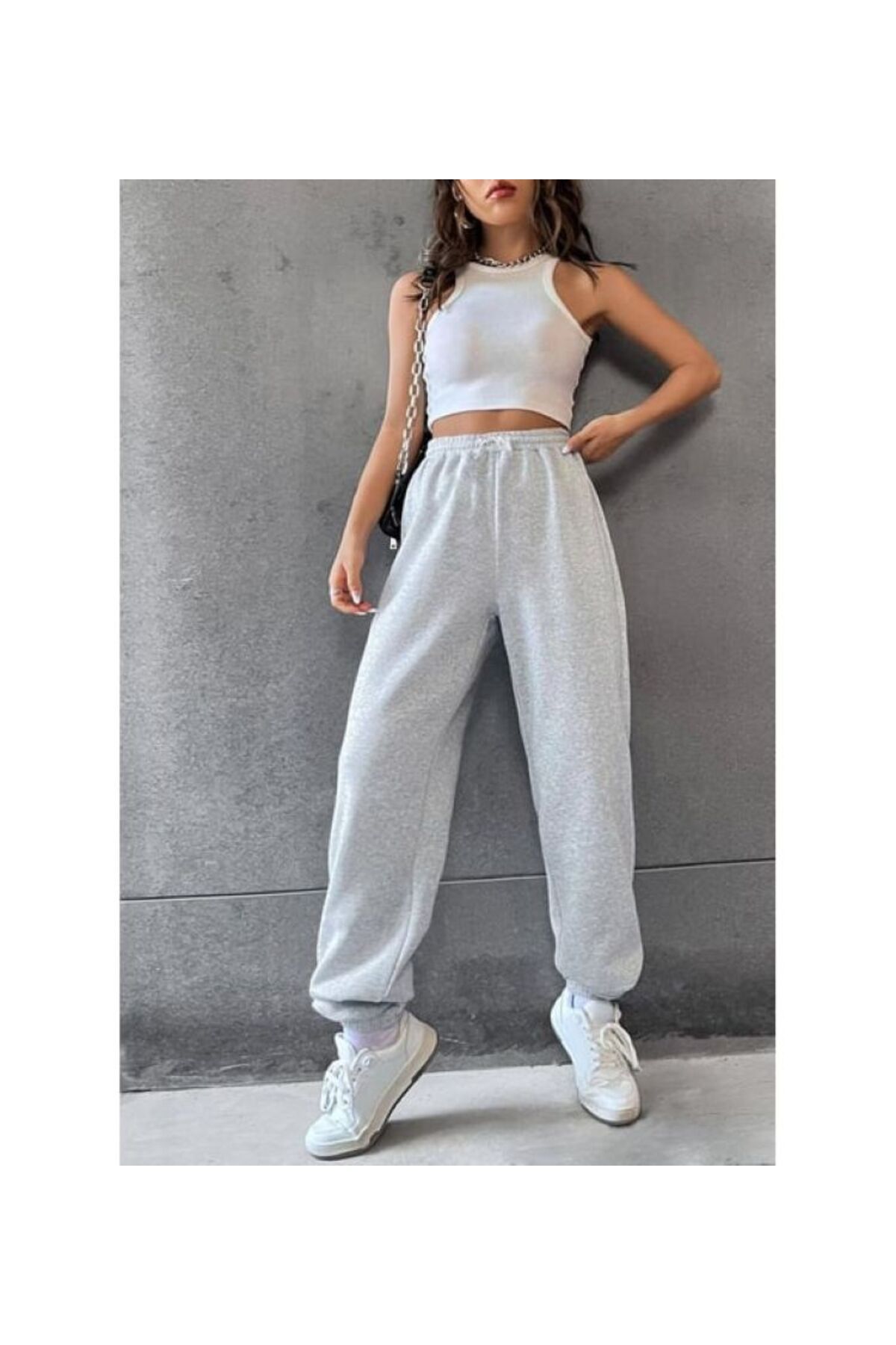 LC Waikiki Yazlık Beli Lastikli Bağlamalı Düz Kadın Jogger Eşofman Altı Siyah