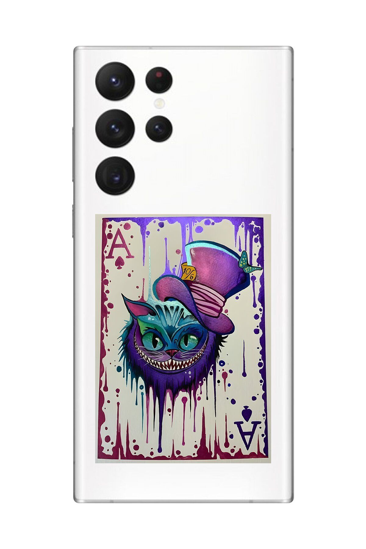 Dali Design Galaxy S22 Ultra Uyumlu Şeffaf Kılıf Kartlar AS 1 Tasarımlı