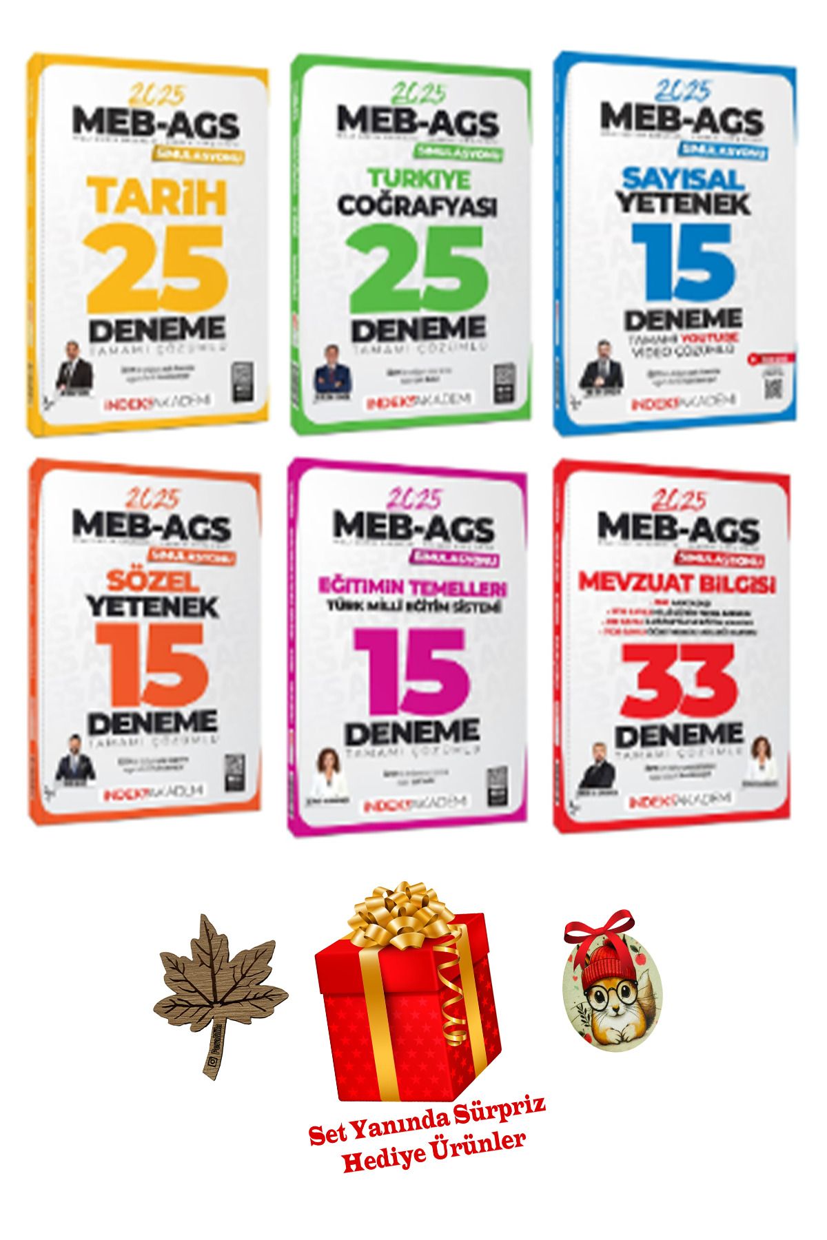 İndeks Akademi 2025 KPSS- MEB-AGS Simülasyonu Tüm Dersler 125 Deneme 6 lı Set Zeynep Salman (HEDİYELİ)