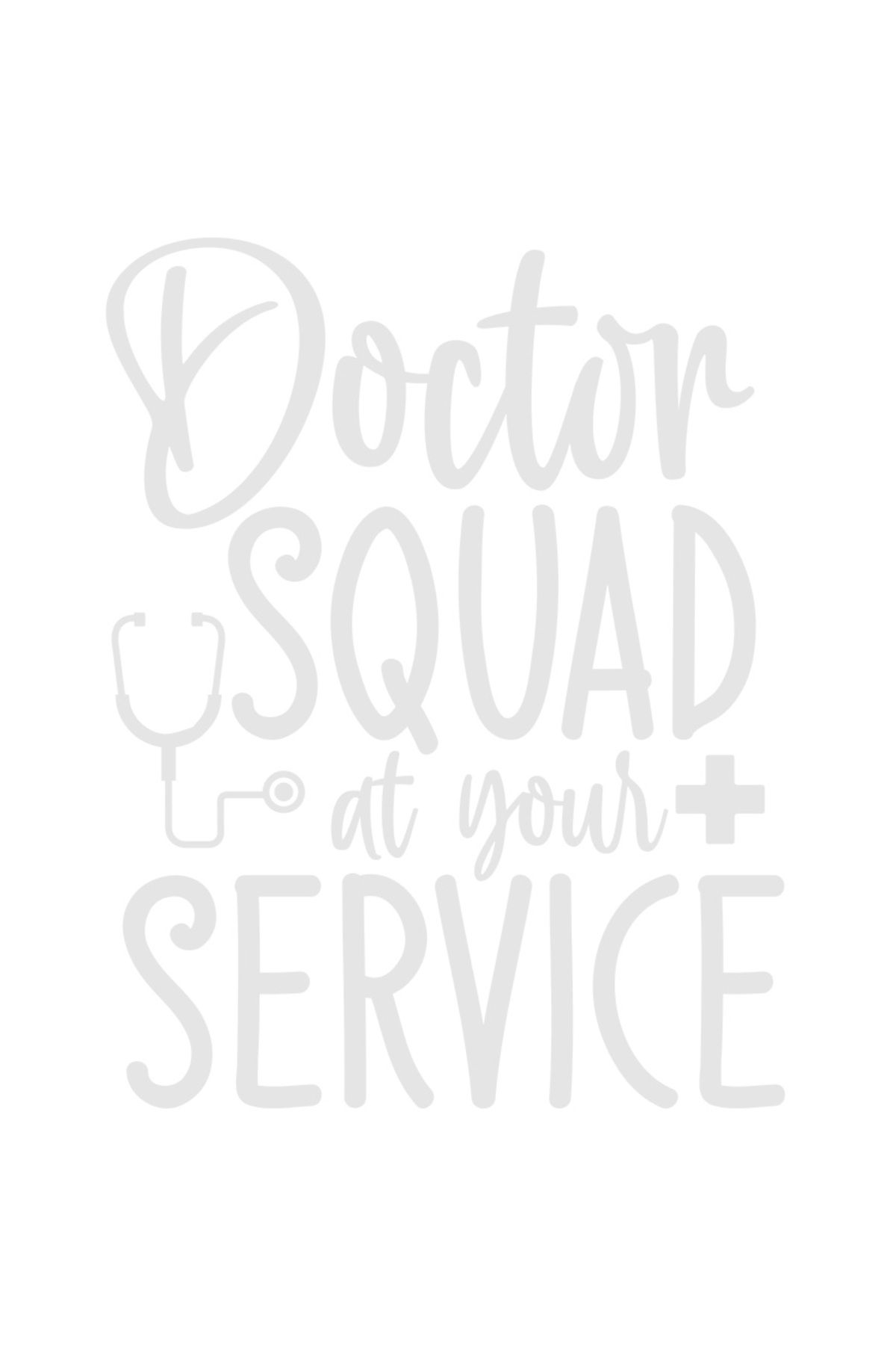 StoryGift Romania Sticker Eticheta 50cm Exterior Cu Textul "doctor Squad At Your Service" - Echipa De Medici La - One Size