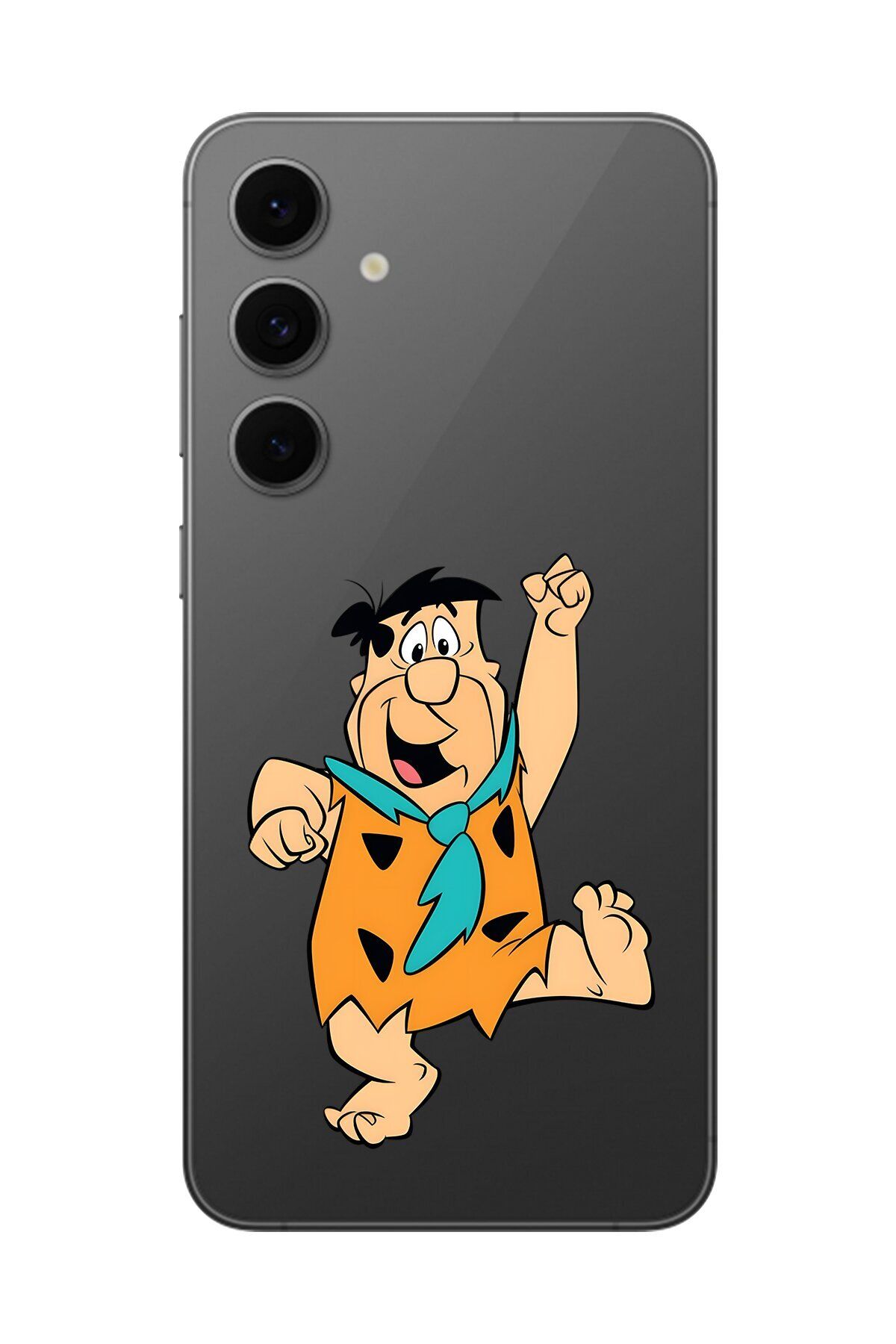 Dali Design Samsung Galaxy S24 FE Uyumlu Şeffaf Kılıf Cartoon Çakmaktaş 3 Tasarımlı