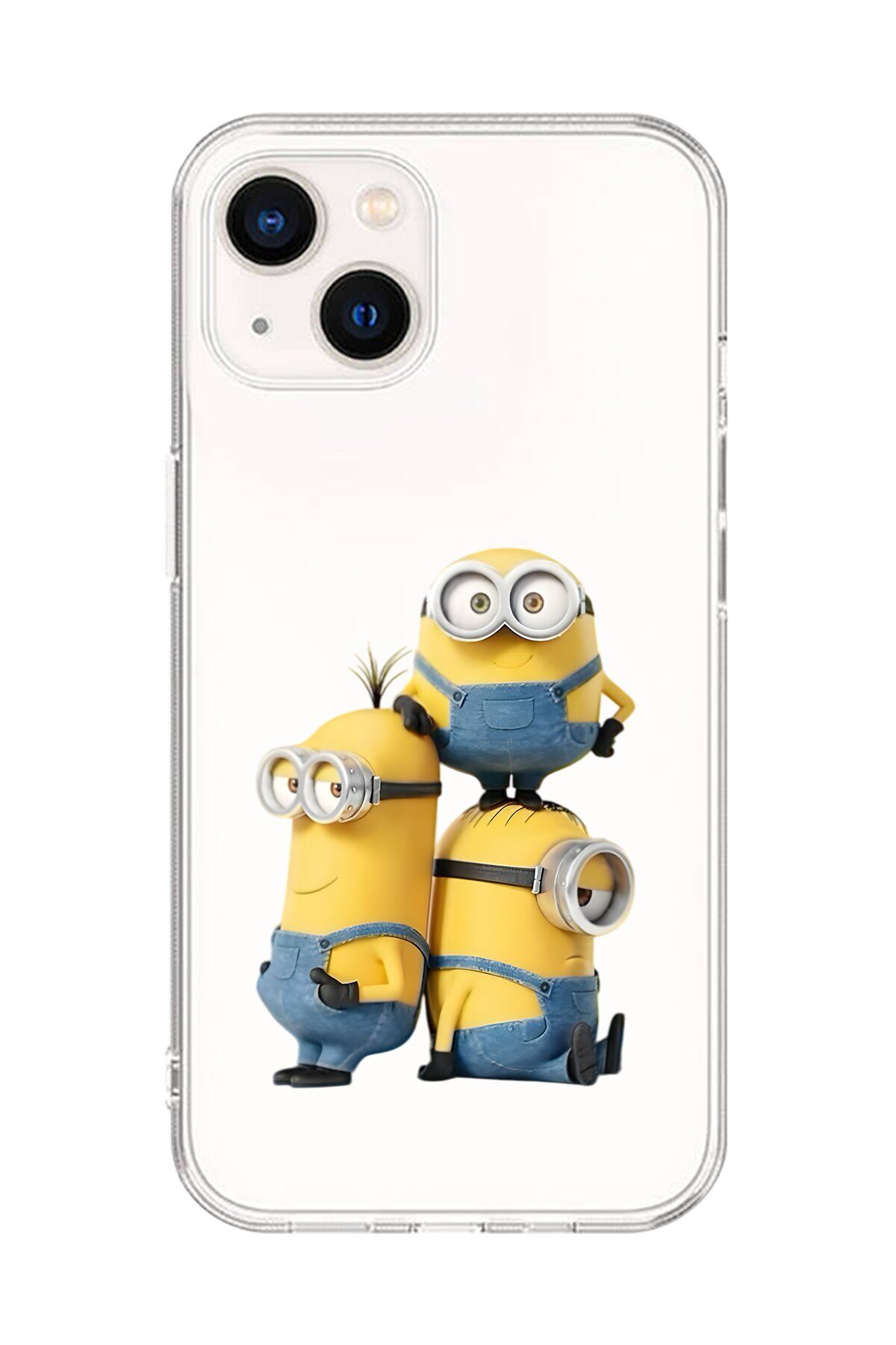 Dali Design iPhone 15 Uyumlu Şeffaf Kılıf Cartoon Minions 10 Tasarımlı