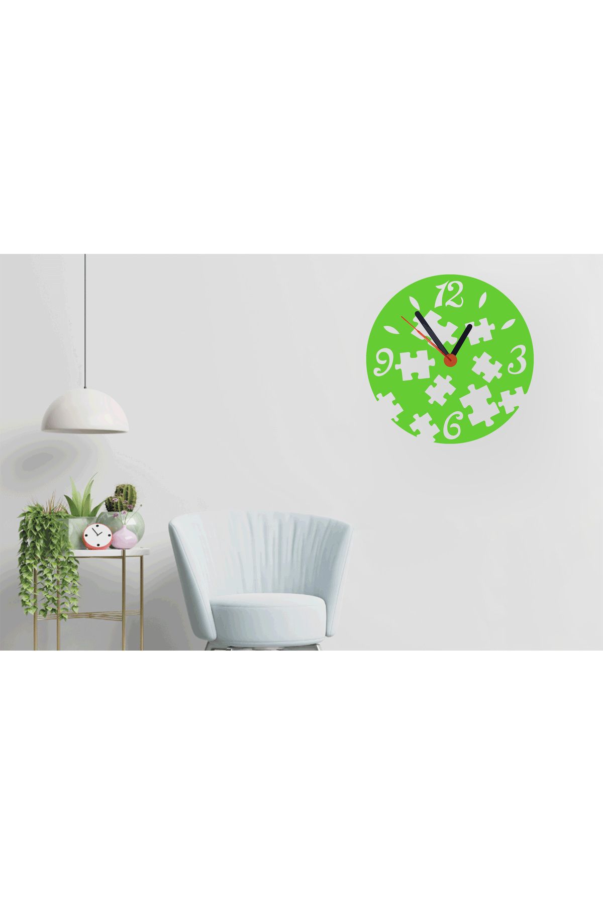 BaggyMood YAPBOZ DUVAR SAATİ DEKORATİF EĞLENCELİ 25X25CM