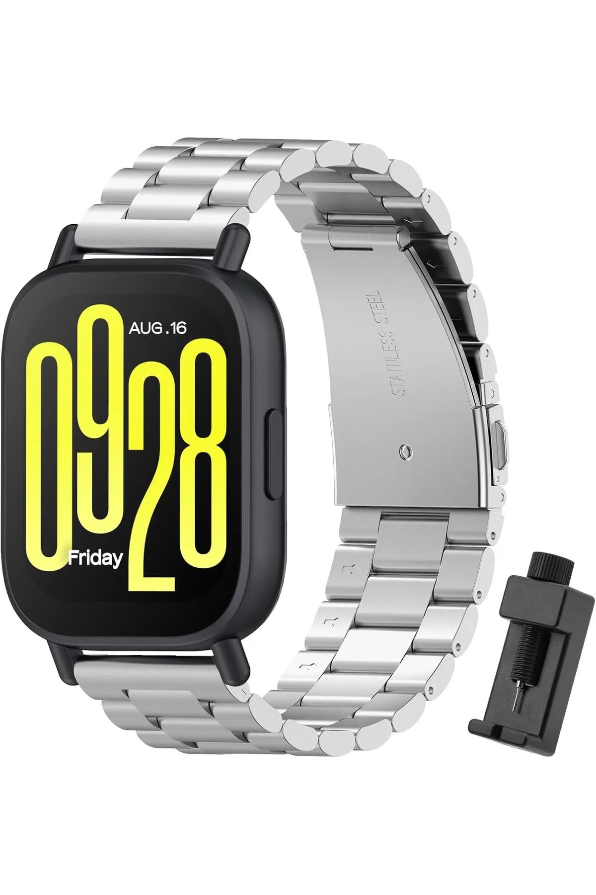 Dexmon Redmi Watch 5 Active / Redmi Watch 5 Lite Uyumlu 22mm Metal Paslanmaz Çelik Kordon