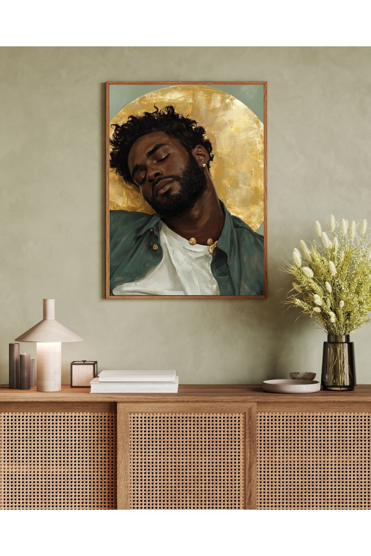 woodhomeworks tek parça salon ofis dekor tablo