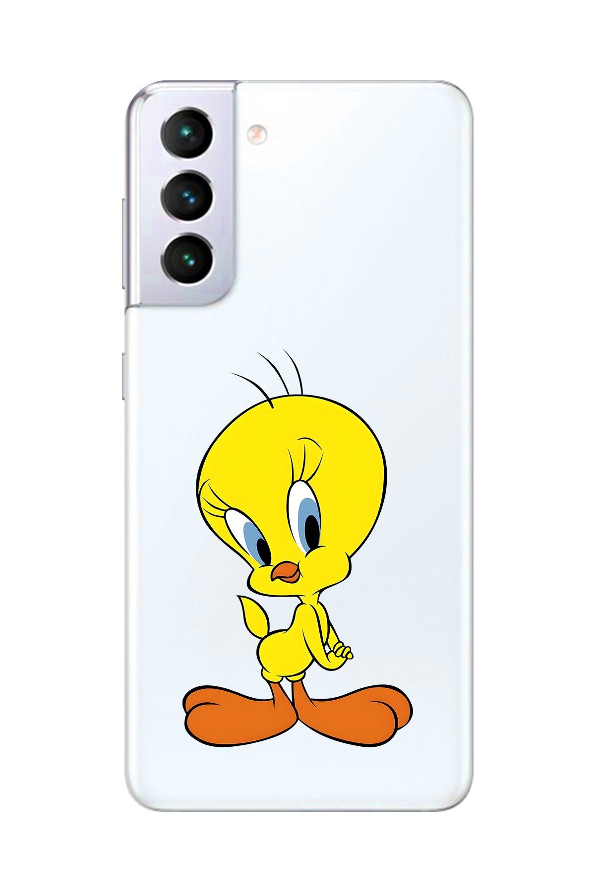 Dali Design Galaxy S21+ Uyumlu Şeffaf Kılıf Cartoon Tweety 17 Tasarımlı