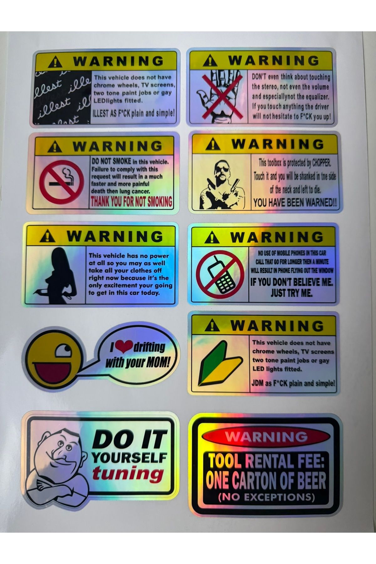 cakaybu Araba Sticker ( Etiket ) notebook,kask, duvar, bisiklet, motosiklet, dolap, kapı A4 Boyutlarında