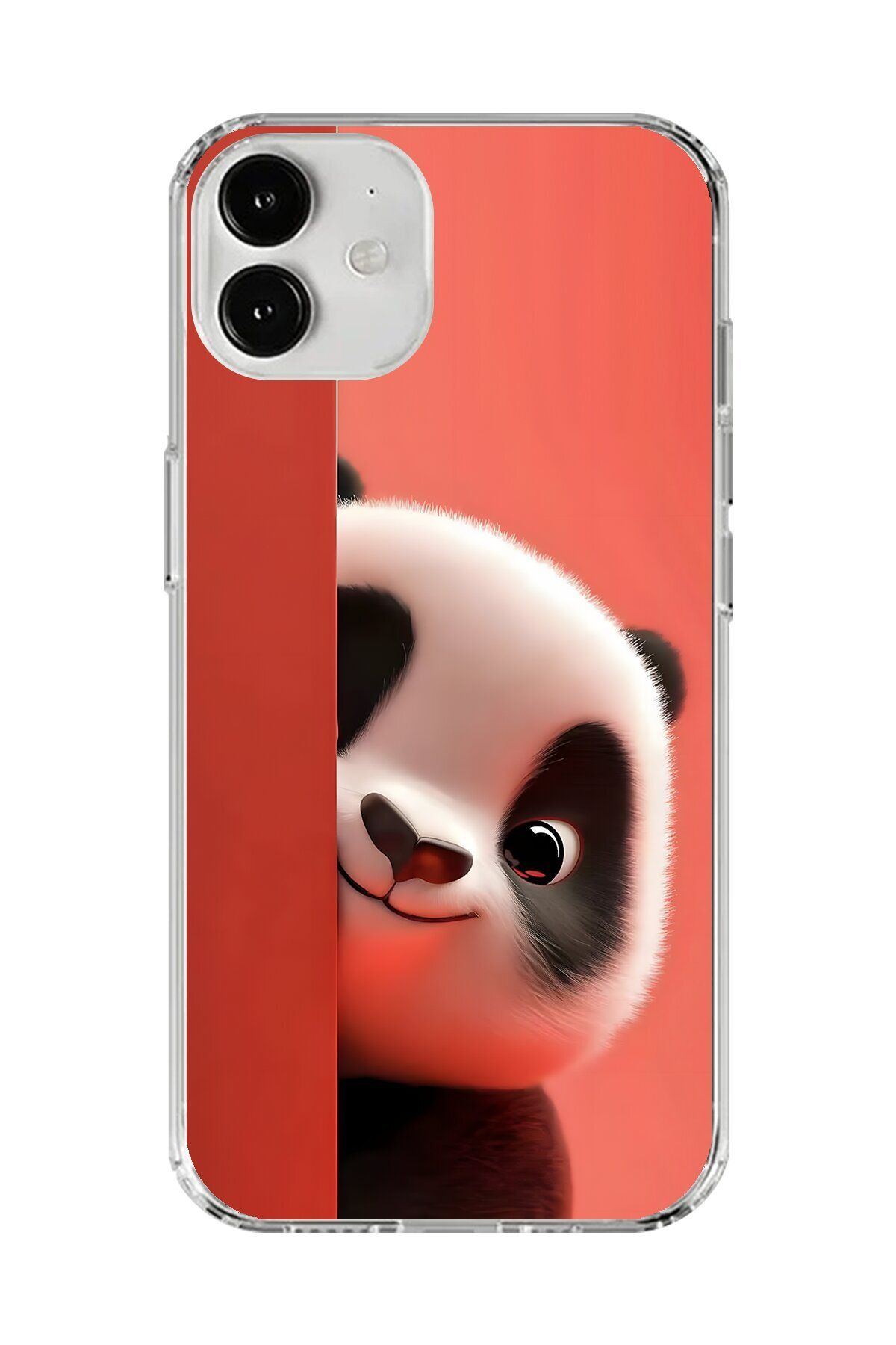 Dali Design iPhone 12 Uyumlu Şeffaf Kılıf 4 Peluş Panda Tasarımlı