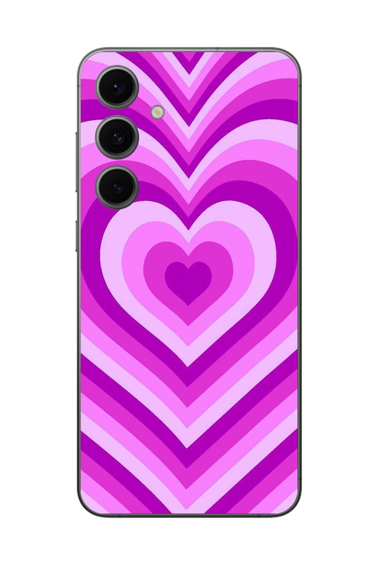 Dali Design Galaxy S24 FE Uyumlu Şeffaf Kılıf Kalp 2 Tasarımlı